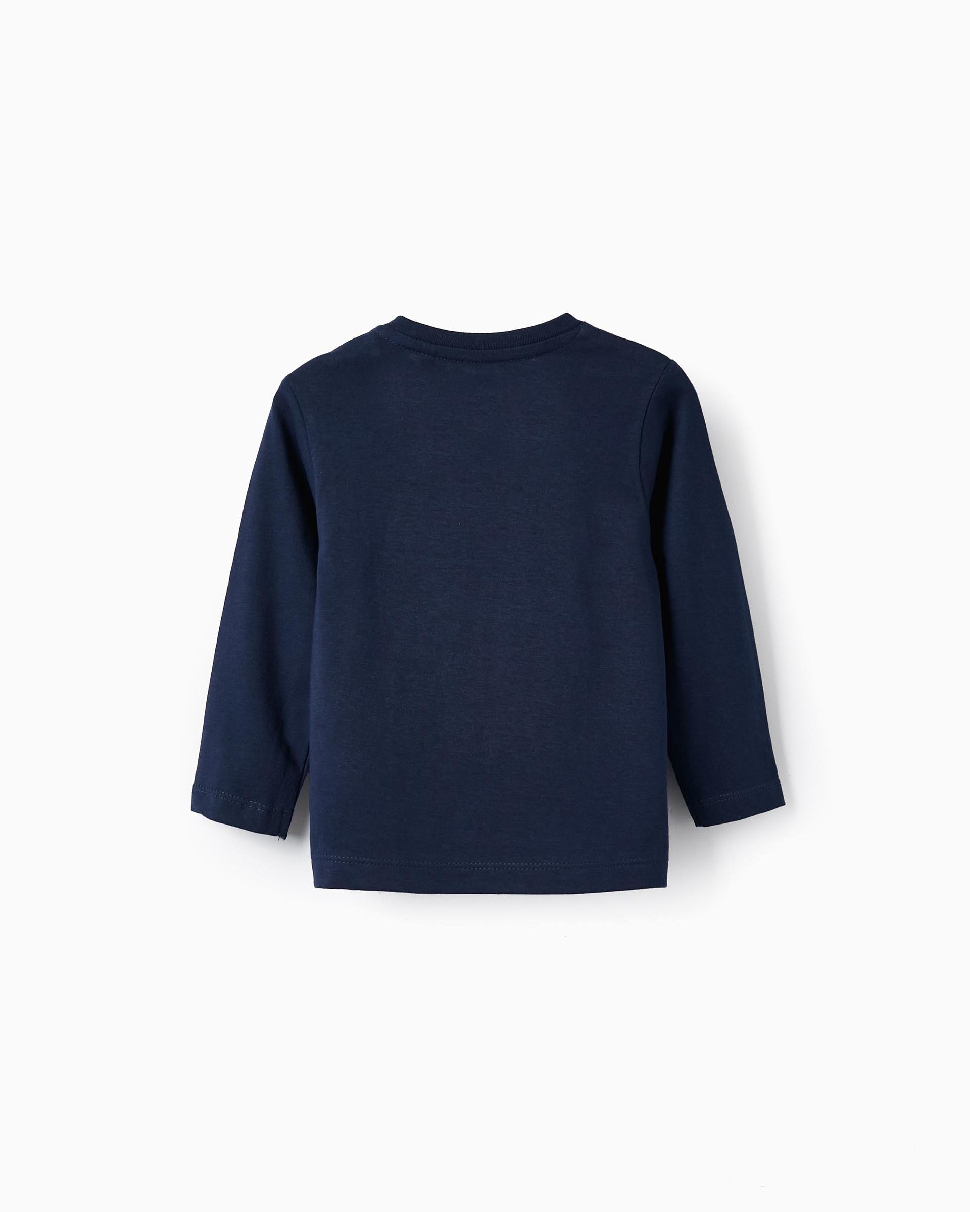 Pack de 2 camisetas de bebé niño 100% algodón logo estampado - Zippy - Azul oscuro Azul oscuro-2