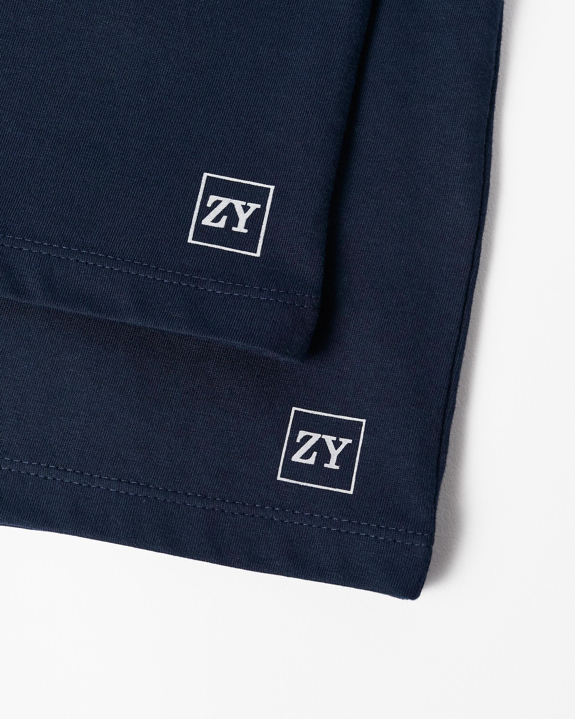 Pack de 2 camisetas de bebé niño 100% algodón logo estampado - Zippy - Azul oscuro Azul oscuro-4