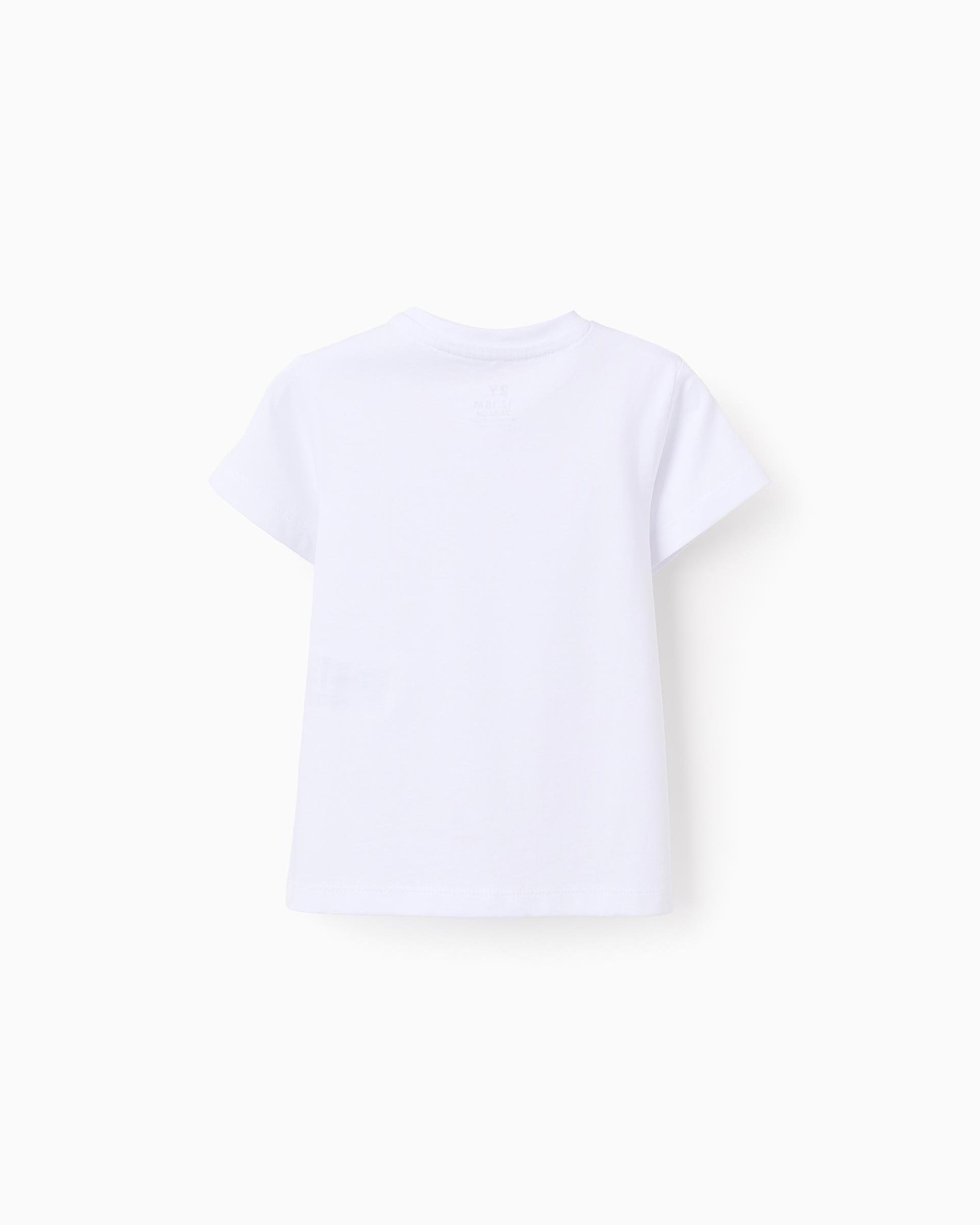Pack de 2 camisetas de bebé niño 100% algodón liso - Zippy - Blanco Blanco-2