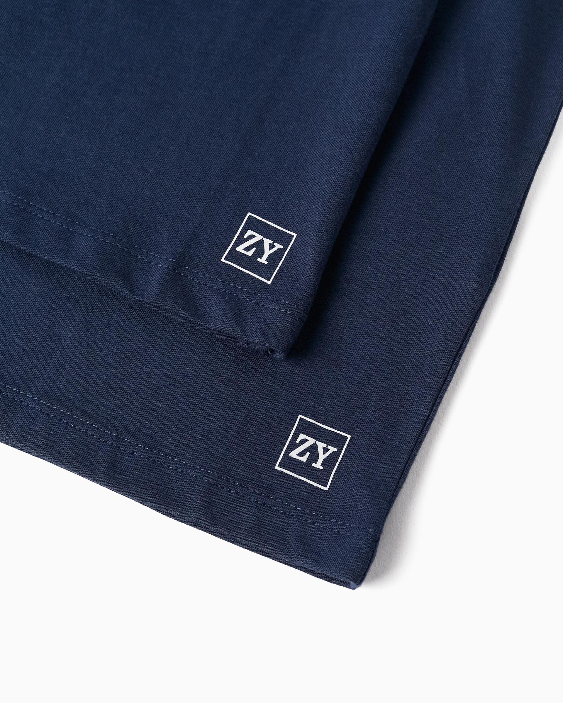 Imagen 4 de Pack de 2 camisetas de niño 100% algodón logo estampado - Zippy - Azul marino Azul marino
