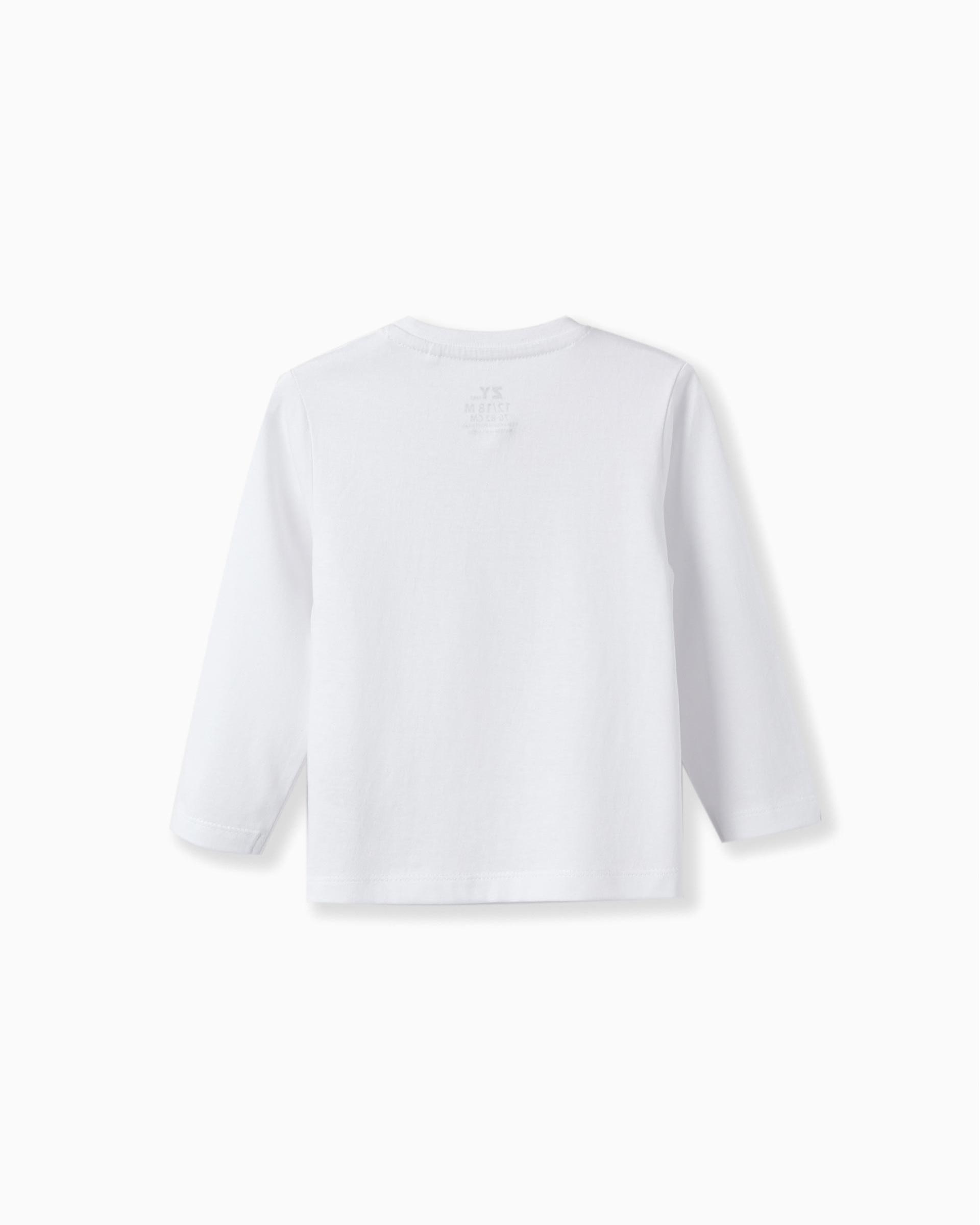 Pack de 2 camisetas de bebé niño 100% algodón logo estampado - Zippy - Blanco Blanco-2