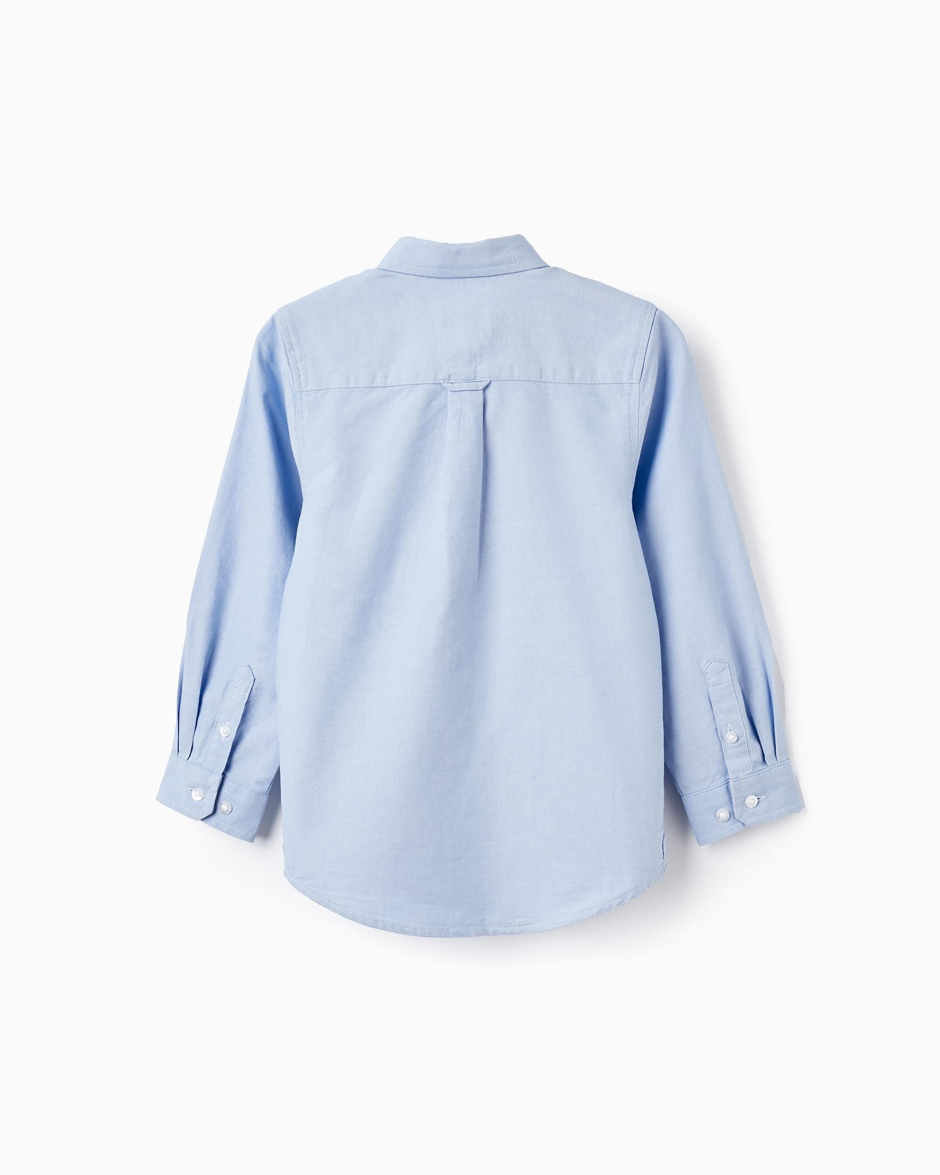 Camisa de niño 100% algodón con bolsillo - Zippy - Azul claro Azul claro-2