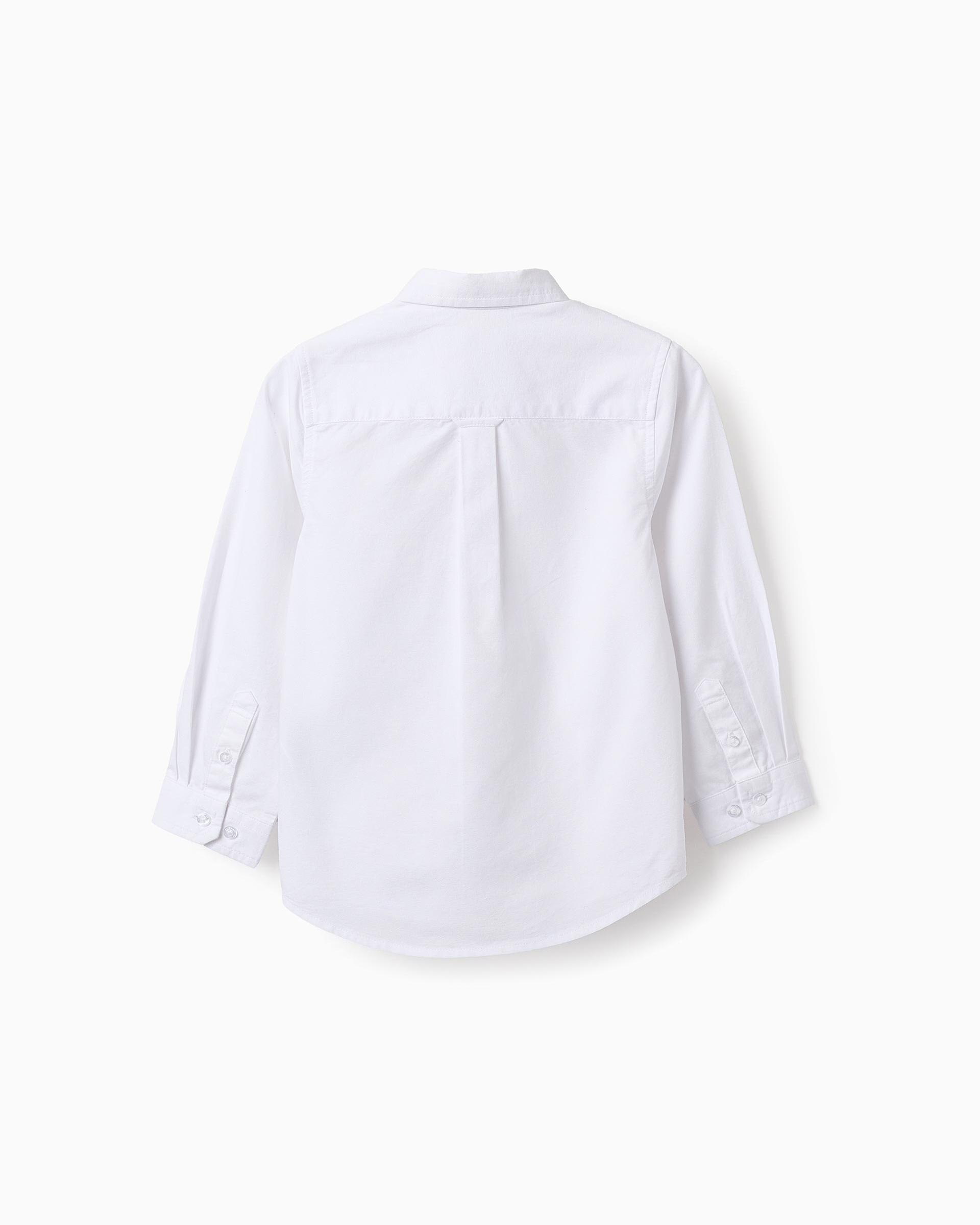 Camisa de niño 100% algodón con bolsillo - Zippy - Blanco Blanco-2