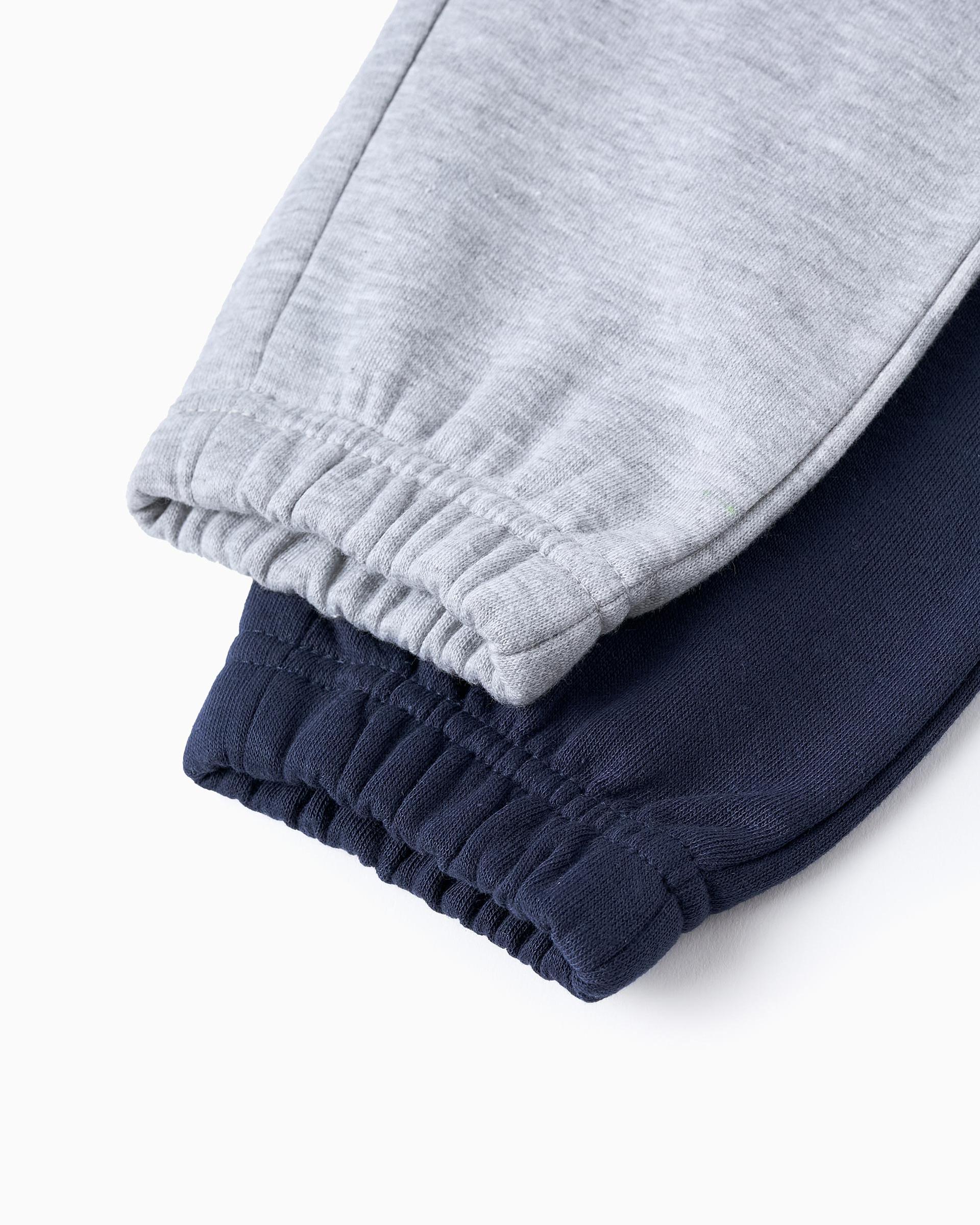 Pack de 2 pantalones deportivos de niño con cintura ajustable - Zippy - Azul marino Azul marino-4