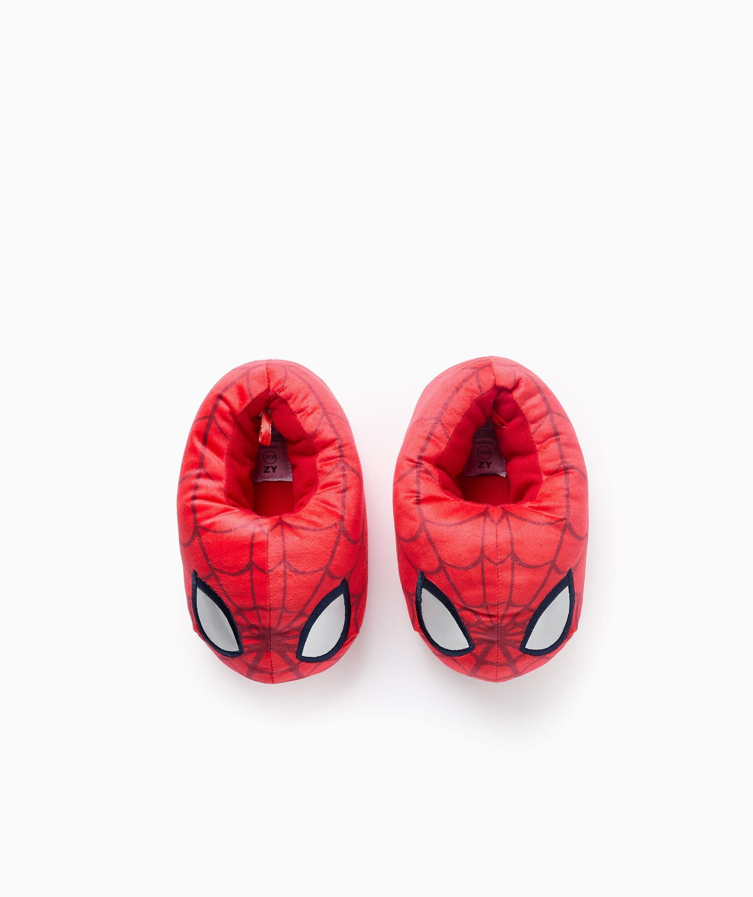 Imagen 0 de Zapatillas de casa cerradas de niño de terciopelo detalles Spider-Man Rojo