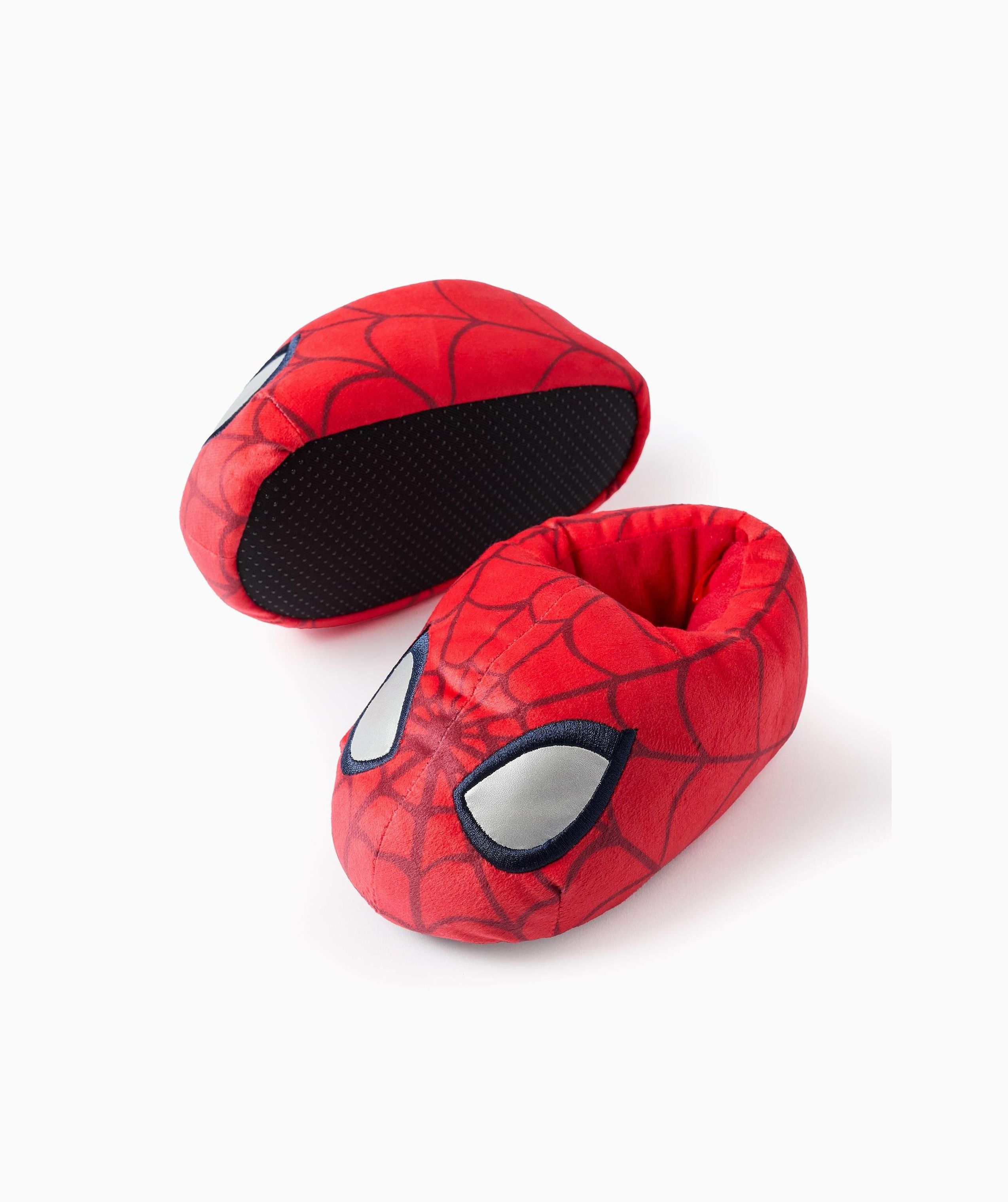 Zapatillas de casa cerradas de niño de terciopelo detalles Spider-Man - Zippy - Rojo Rojo-2