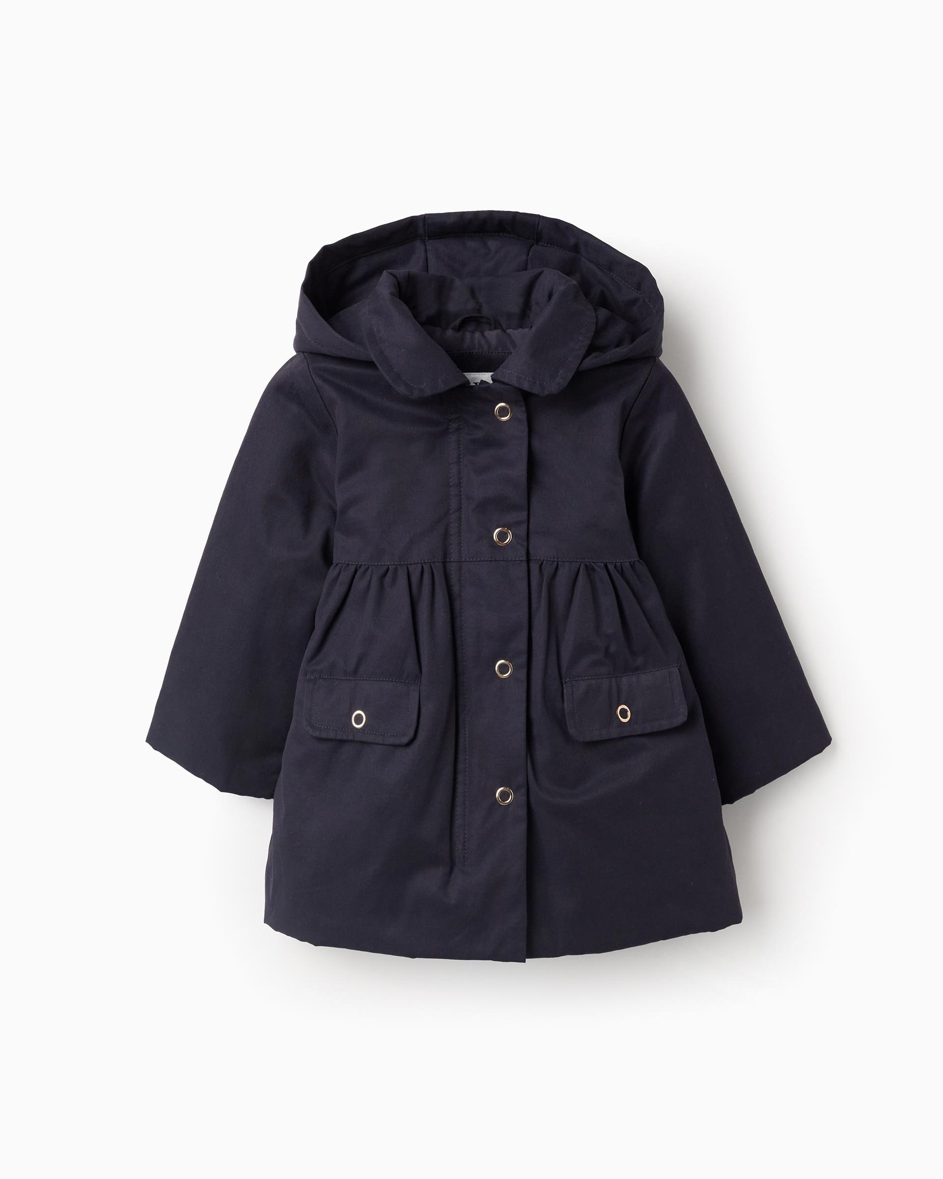 Parka de bebé niña acolchado capucha extraíble