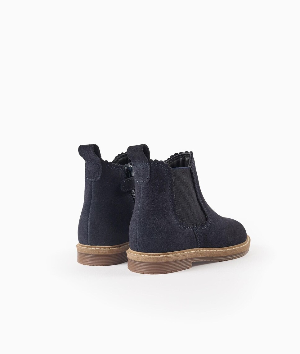 Botas de bebé niña Chelsea de ante y con cremallera · Zippy · El