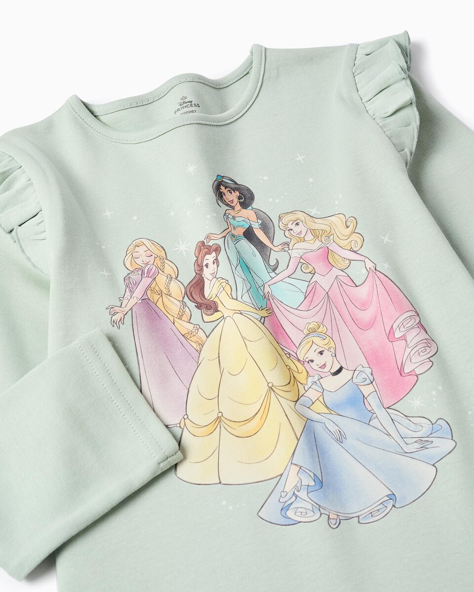 Pijama de niña 100% algodón con volantes motivo Princesas Disney