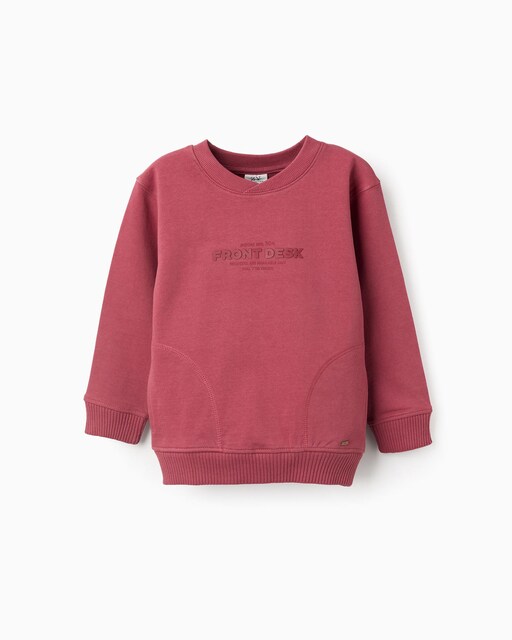 Imagen 0 de Sudadera de niño de manga larga en rosa