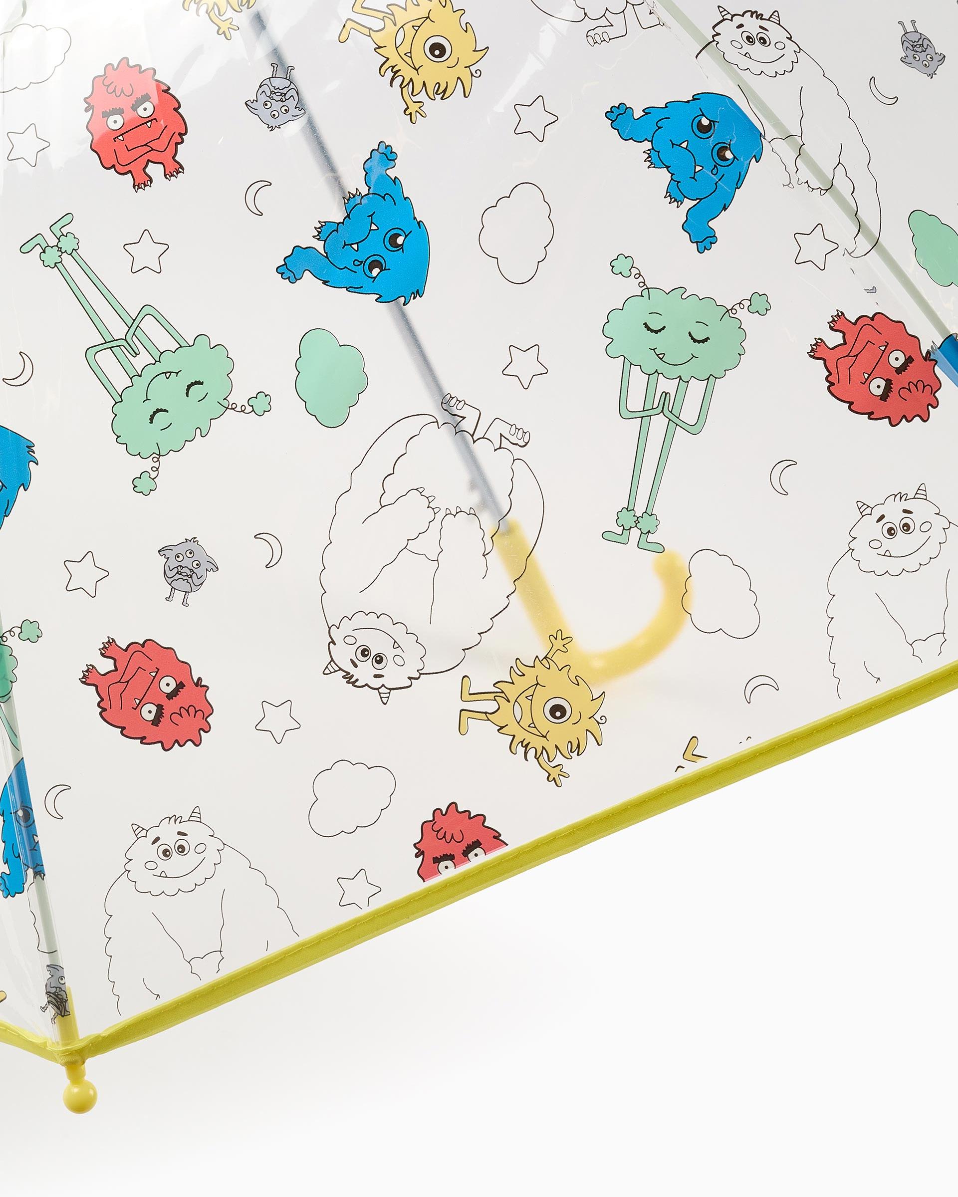 Paragua de niño motivo emociones y con cierre automático - Zippy - Multicolor Multicolor-4