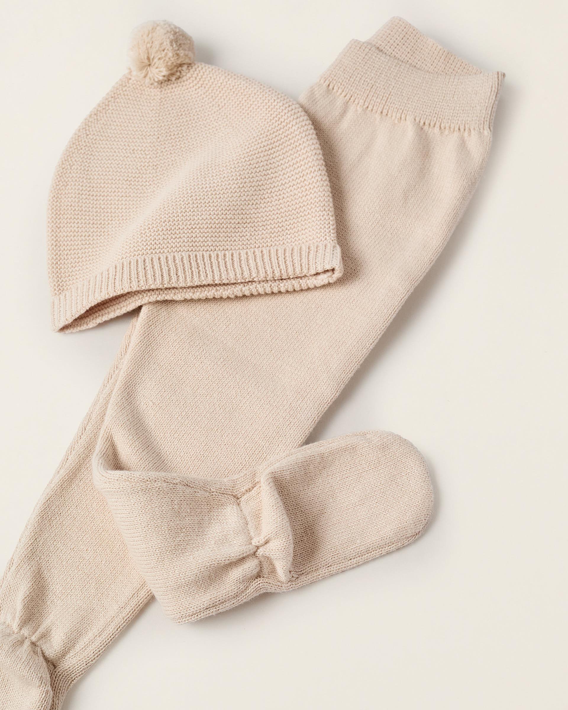 Conjunto de bebé de punto 100 % algodón de 3 piezas - Zippy - Beige Beige-4