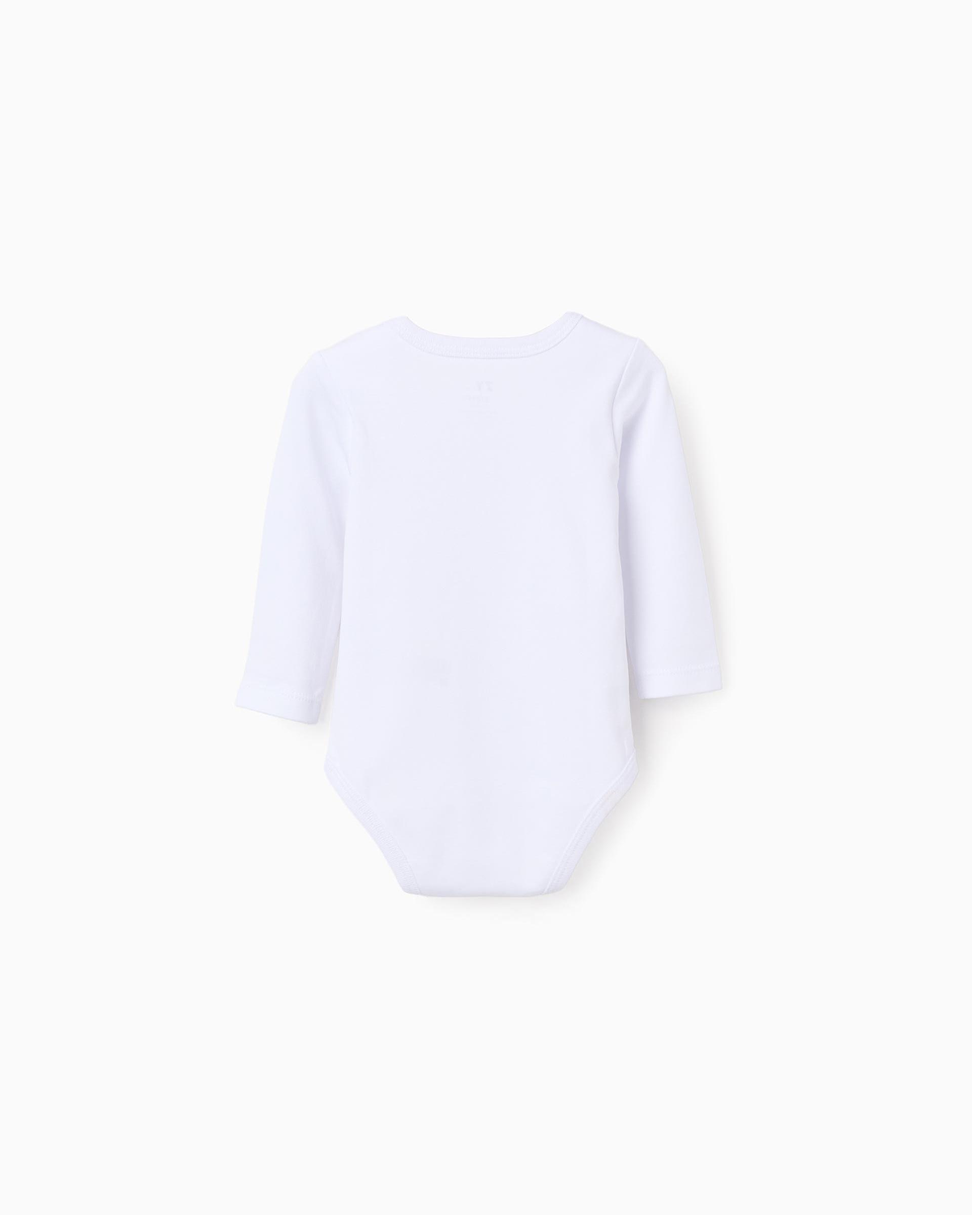 Imagen 3 de Pack de 4 bodies de bebé niña 100% algodón y con estampado - Zippy - Blanco Blanco