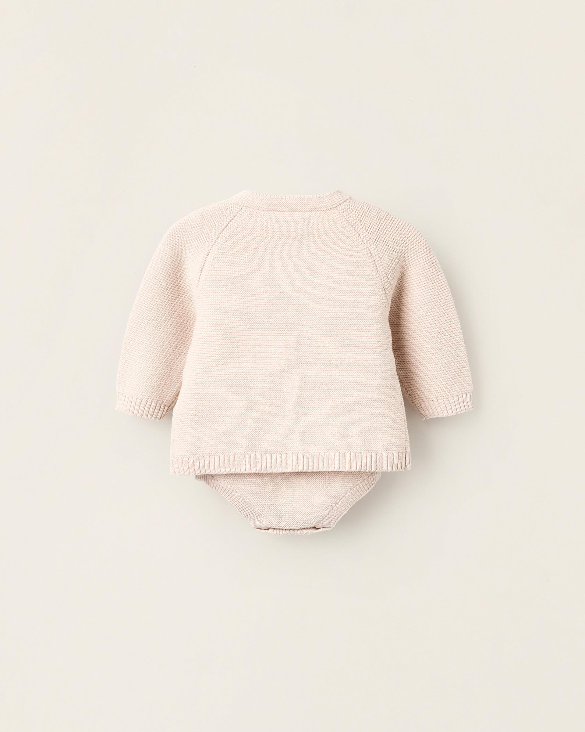 Conjunto de bebé 100% algodón de punto - Zippy - Beige Beige-3
