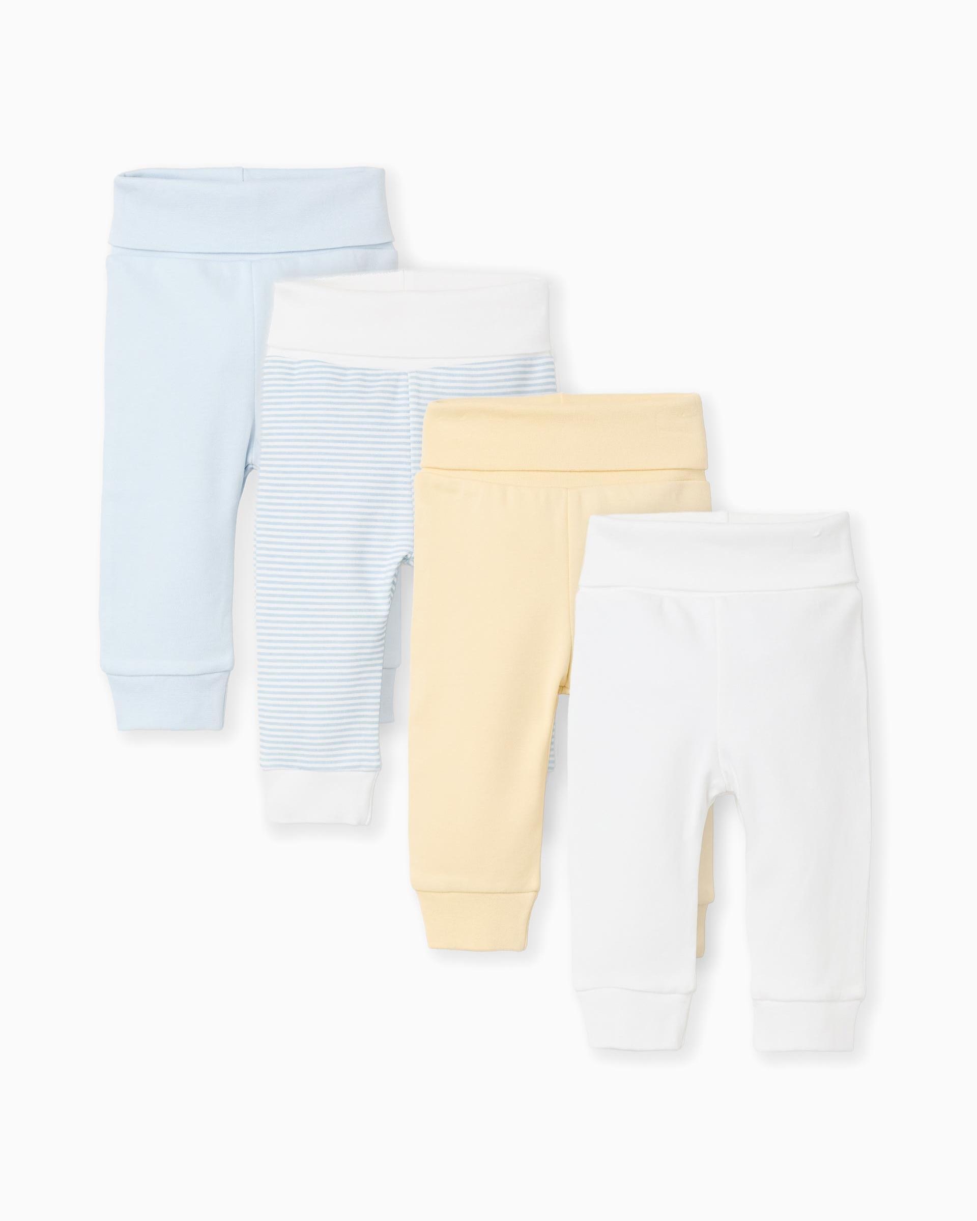 Imagen 1 de Pack de 4 polainas de bebé niño 100% algodón y con cintura alta y flexible Multicolor