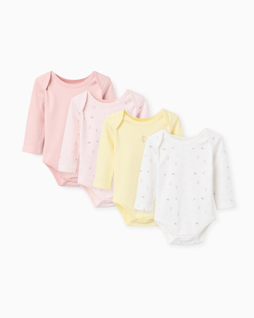 Imagen 0 de Body interior de bebé niña 100% algodón y con motivo floral