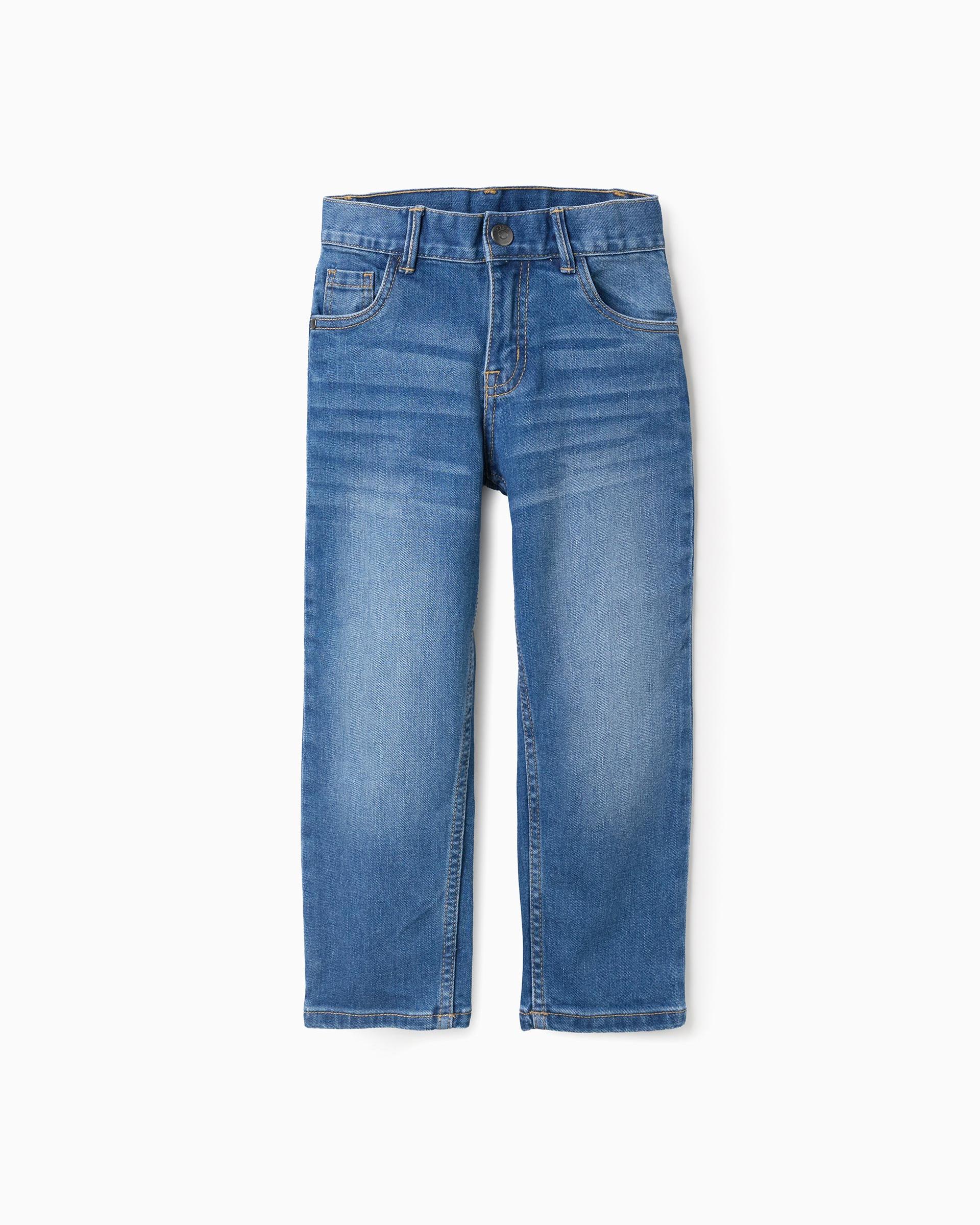 Vaquero de niño straight fit con cintura ajustable - Zippy - Azul denim Azul denim-1