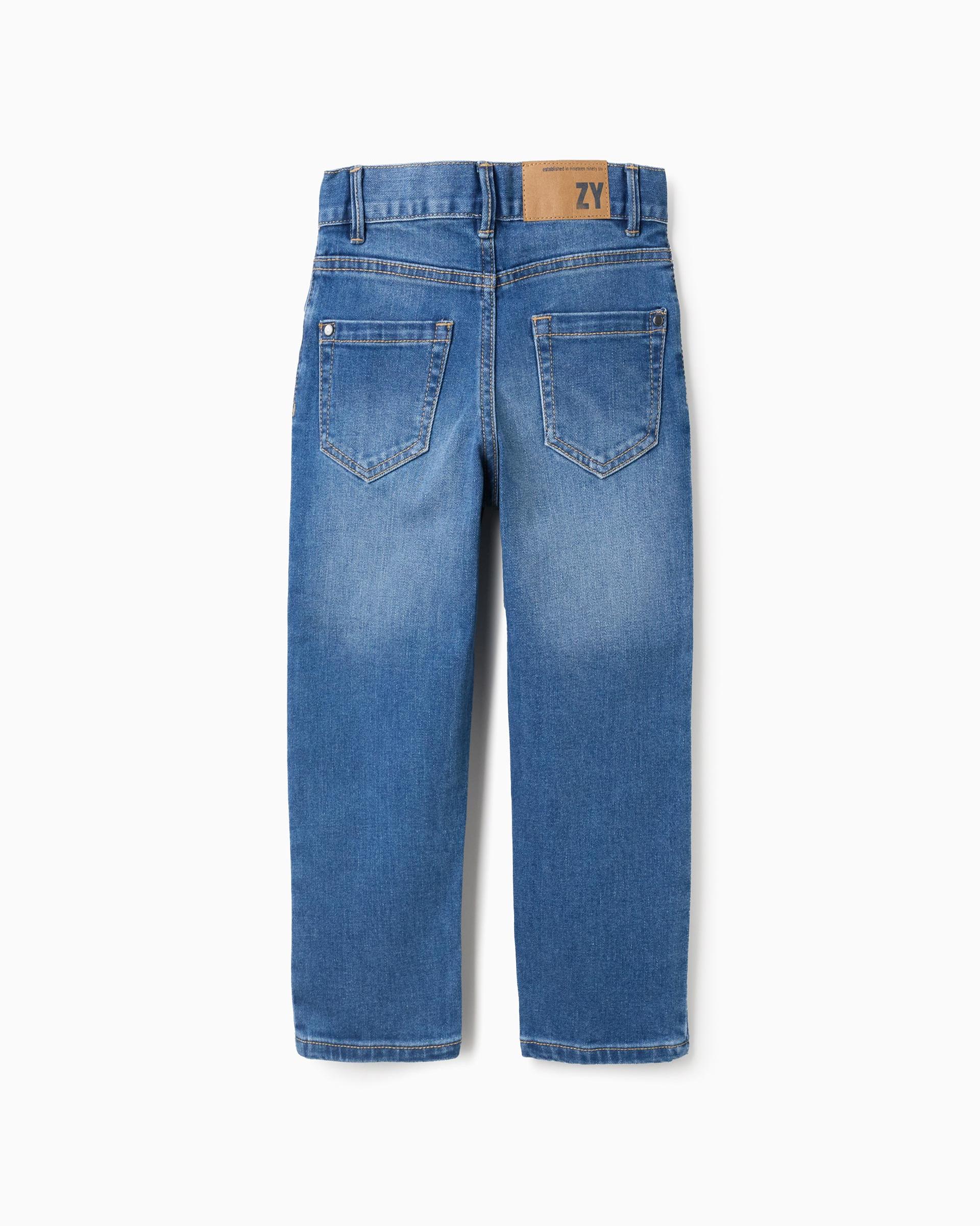 Vaquero de niño straight fit con cintura ajustable - Zippy - Azul denim Azul denim-2
