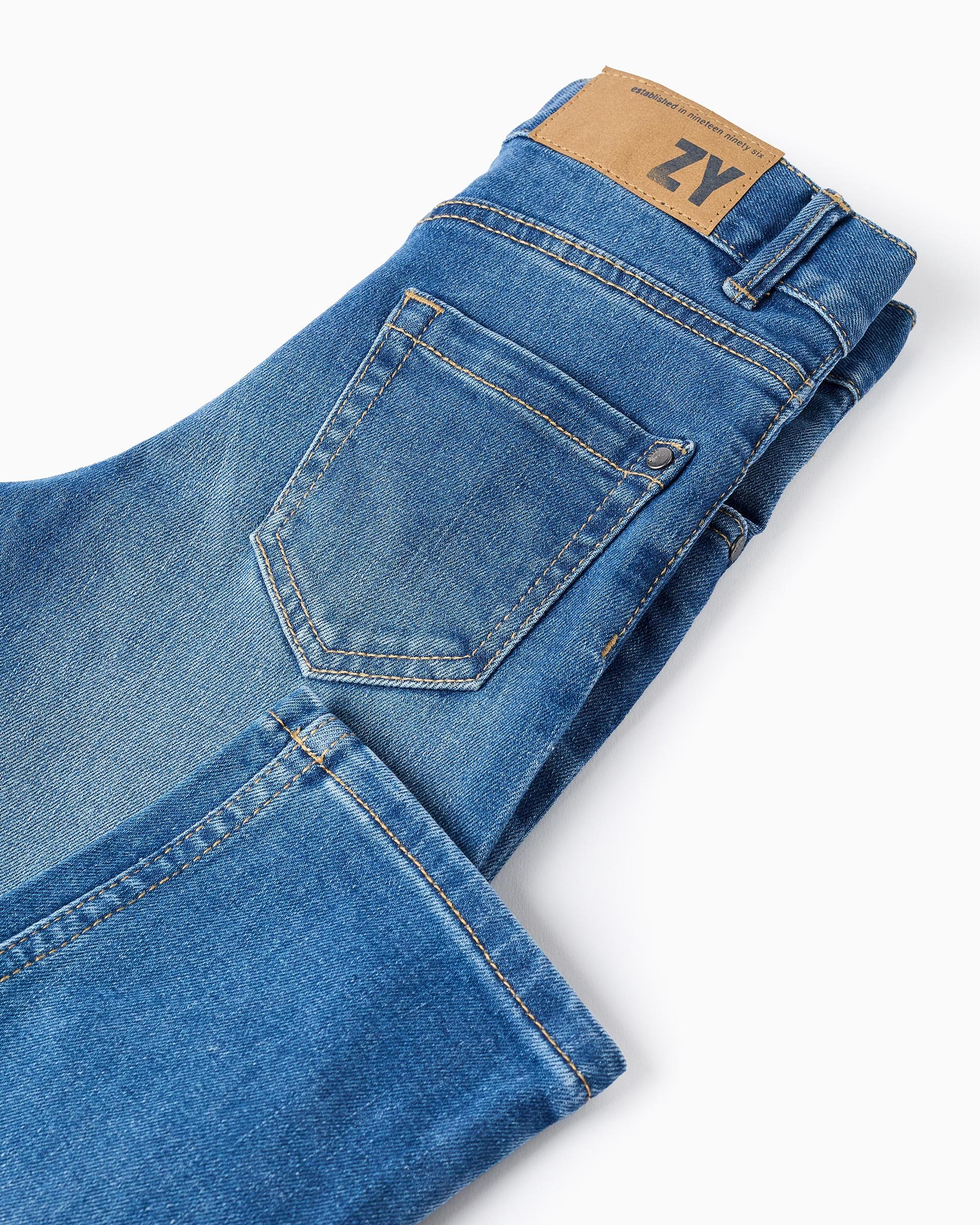 Vaquero de niño straight fit con cintura ajustable - Zippy - Azul denim Azul denim-4