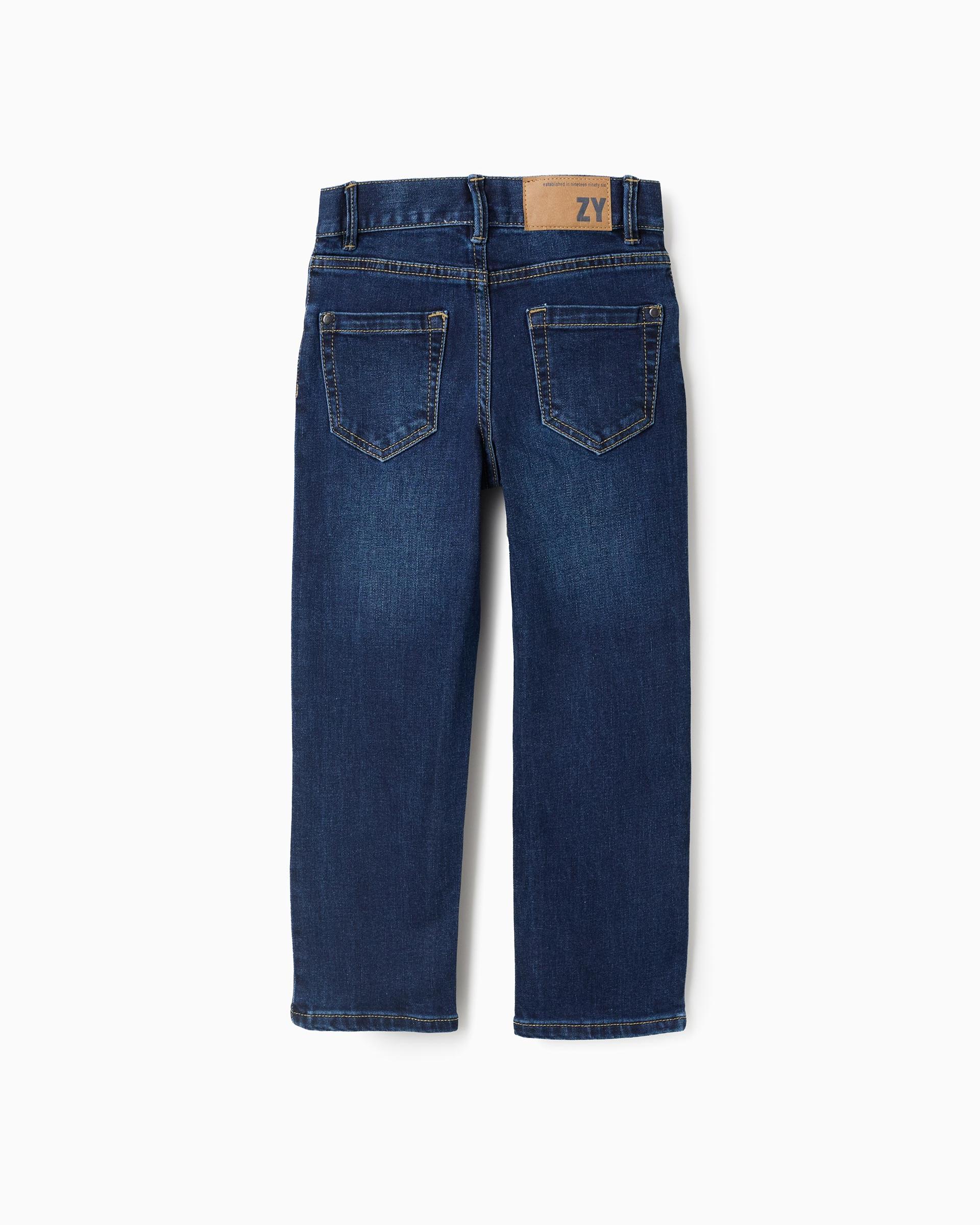 Vaquero de niño straight fit con cintura ajustable - Zippy - Azul marino Azul marino-2