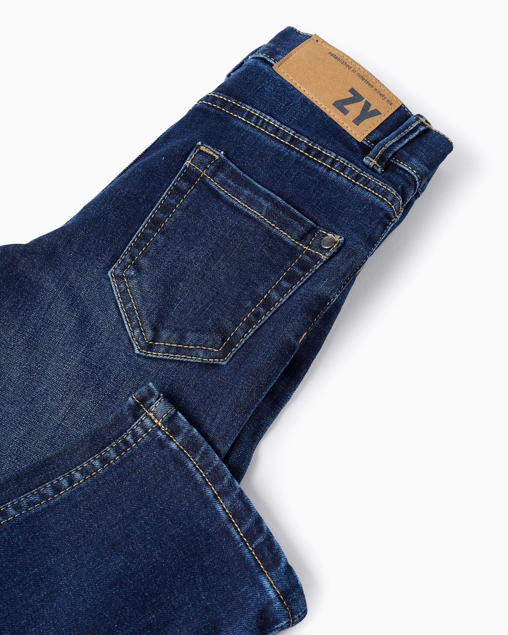 Vaquero de niño straight fit con cintura ajustable - Zippy - Azul marino Azul marino-4