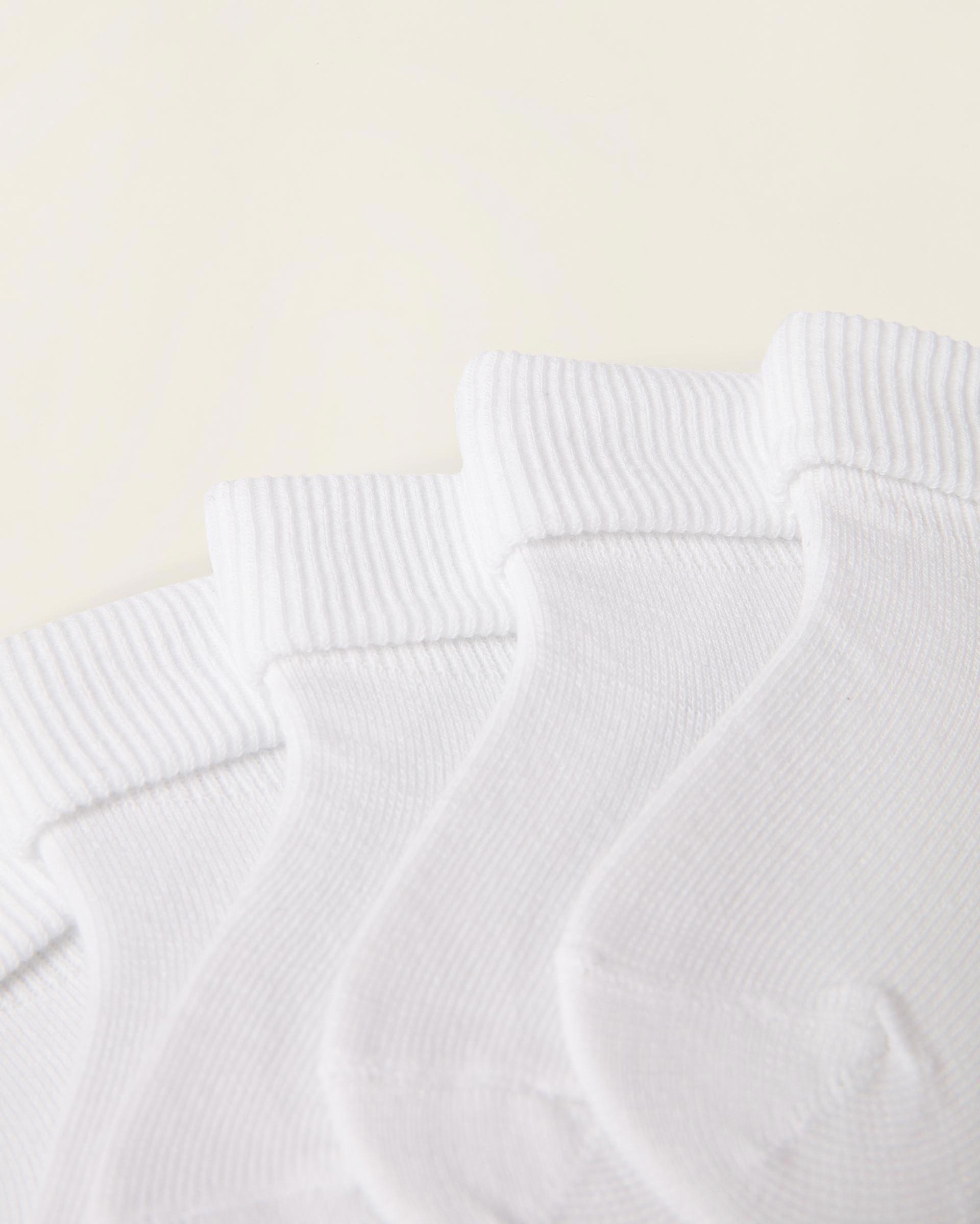 Imagen 2 de Pack de 5 calcetines cortos de bebé niño con vuelta y de canalé - Zippy - Blanco Blanco