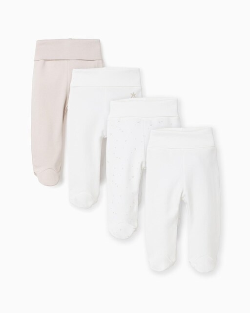 Imagen 0 de Pack de 4 polainas de bebé con pies de algodón