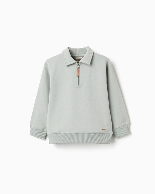 Imagen 0 de Sudadera de niño perchada con cuello polo