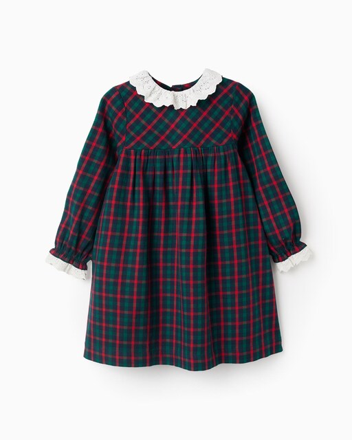 Imagen 0 de Vestido de niña 100% algodón a cuadros