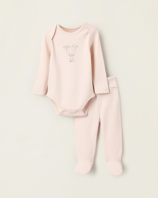 Imagen 0 de Pijama de bebé niña 2 piezas de canalé