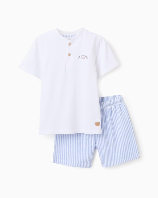 Imagen 0 de Pijama de niño 100% algodón pantalón de rayas