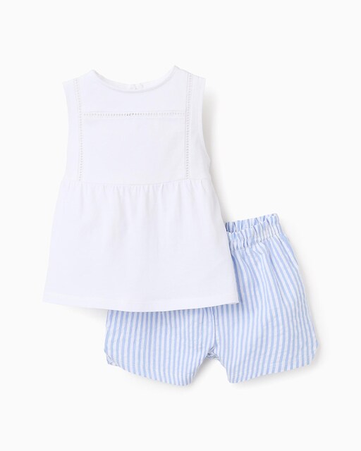 Imagen 0 de Pijama de bebé niña 2 piezas de canalé