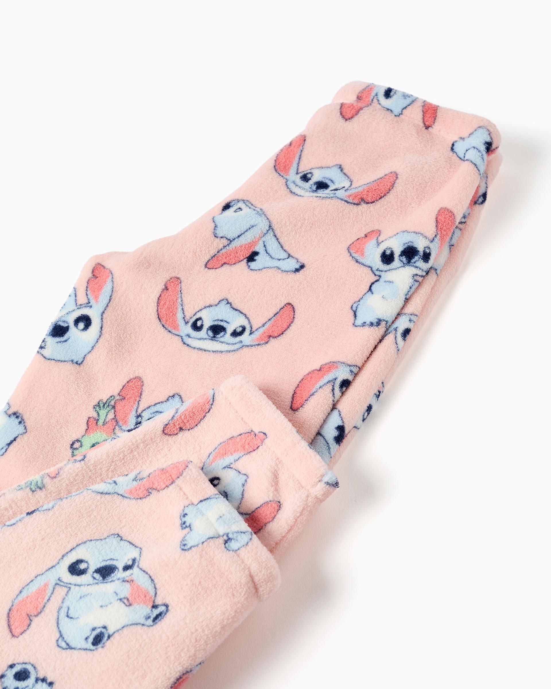Pijama de niña de polar coral y con estampado stitch - Zippy - Blanco Blanco-4