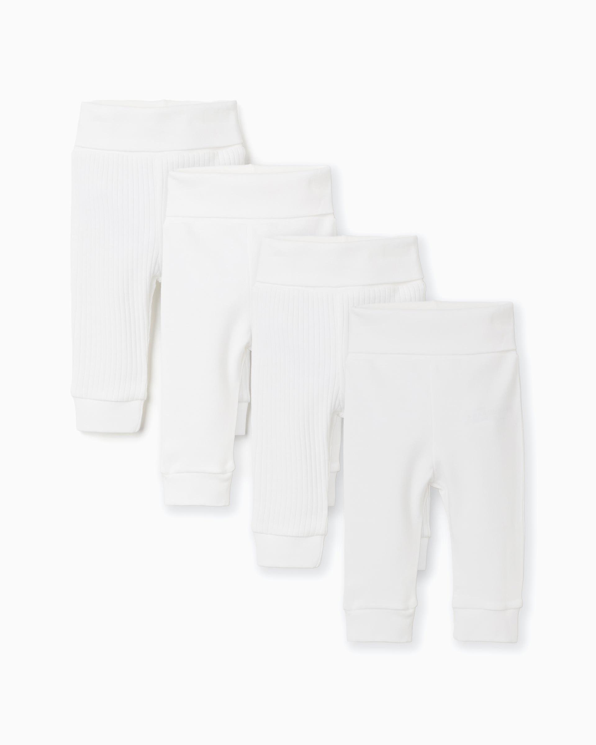 Imagen 1 de Pack de 4 polainas de bebé niño 100% algodón y de canalé Multicolor