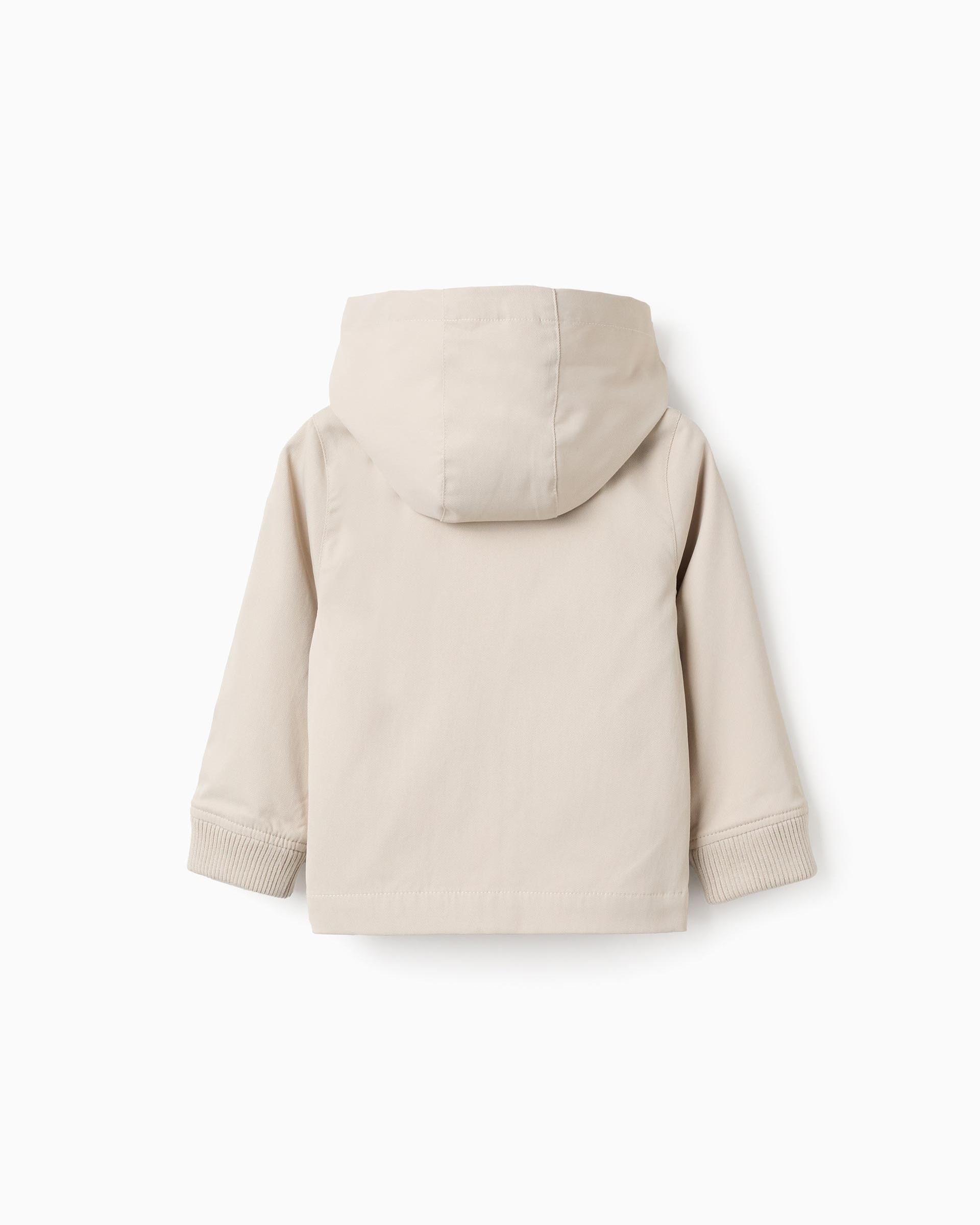 Cazadora de bebé niño con capucha desmontable y cierre de cremallera - Zippy - Beige Beige-2