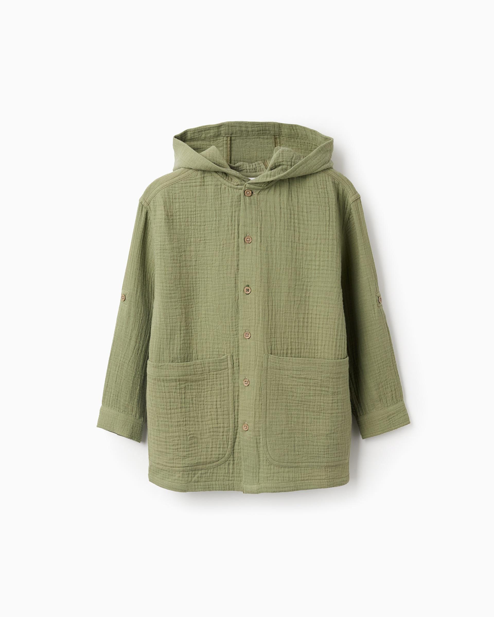 Imagen 0 de Camisa de niño 100% algodón y con capucha