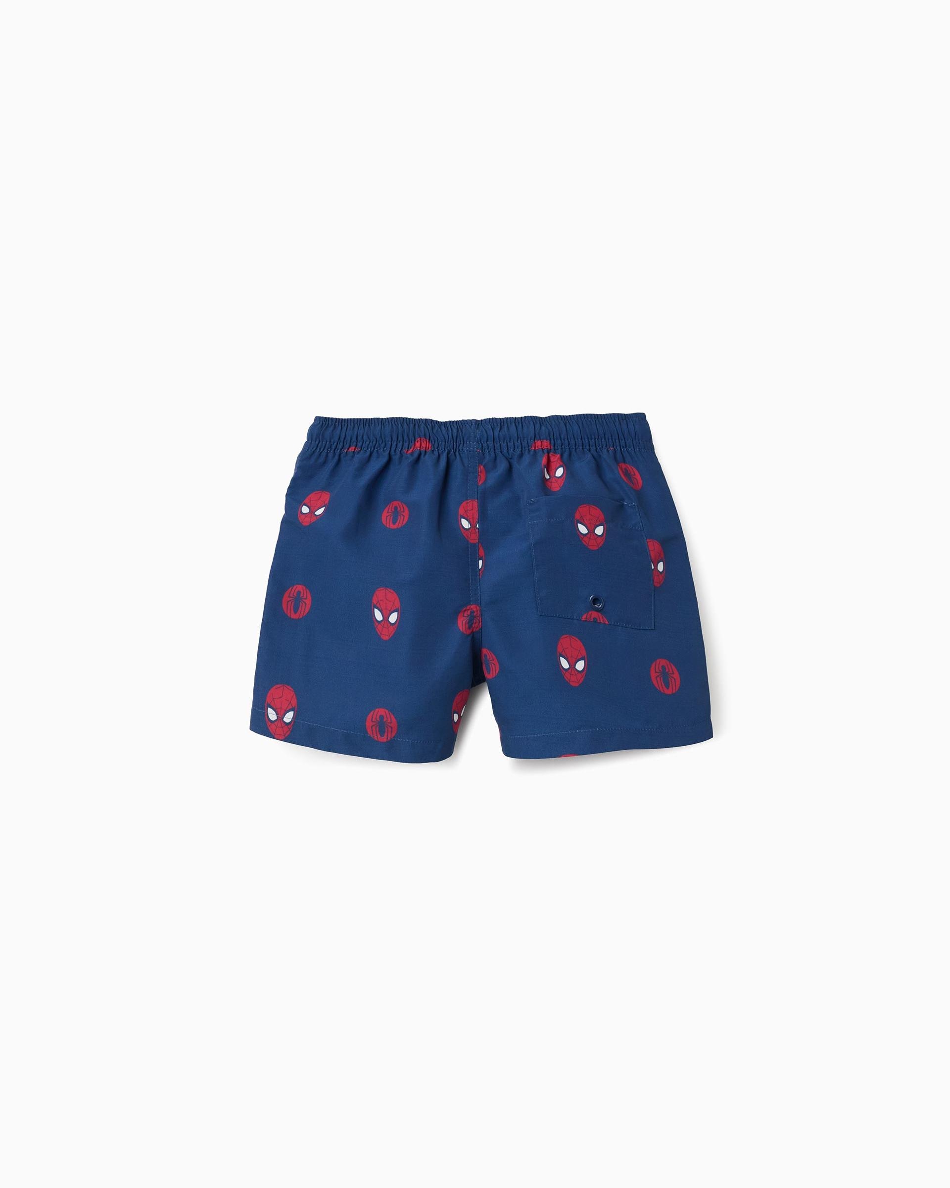 Bañador bermuda de niño con motivo Spider-Man y cordón - Zippy - Azul marino Azul marino-3