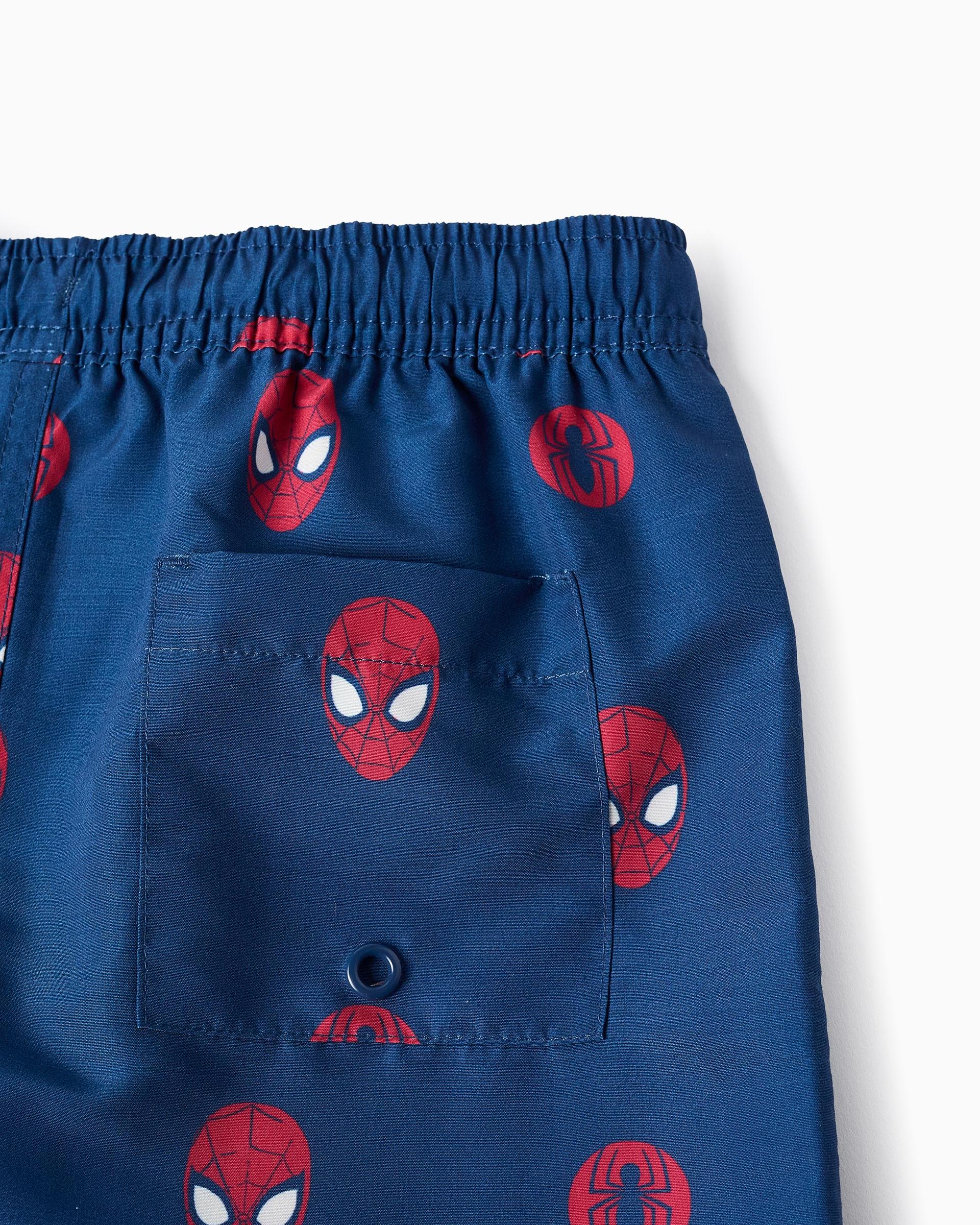 Bañador bermuda de niño con motivo Spider-Man y cordón - Zippy - Azul marino Azul marino-4