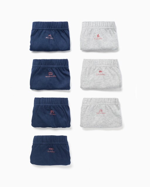 Imagen 0 de Pack de 7 calzoncillos de niño 100% algodón y con estampado días de la semana