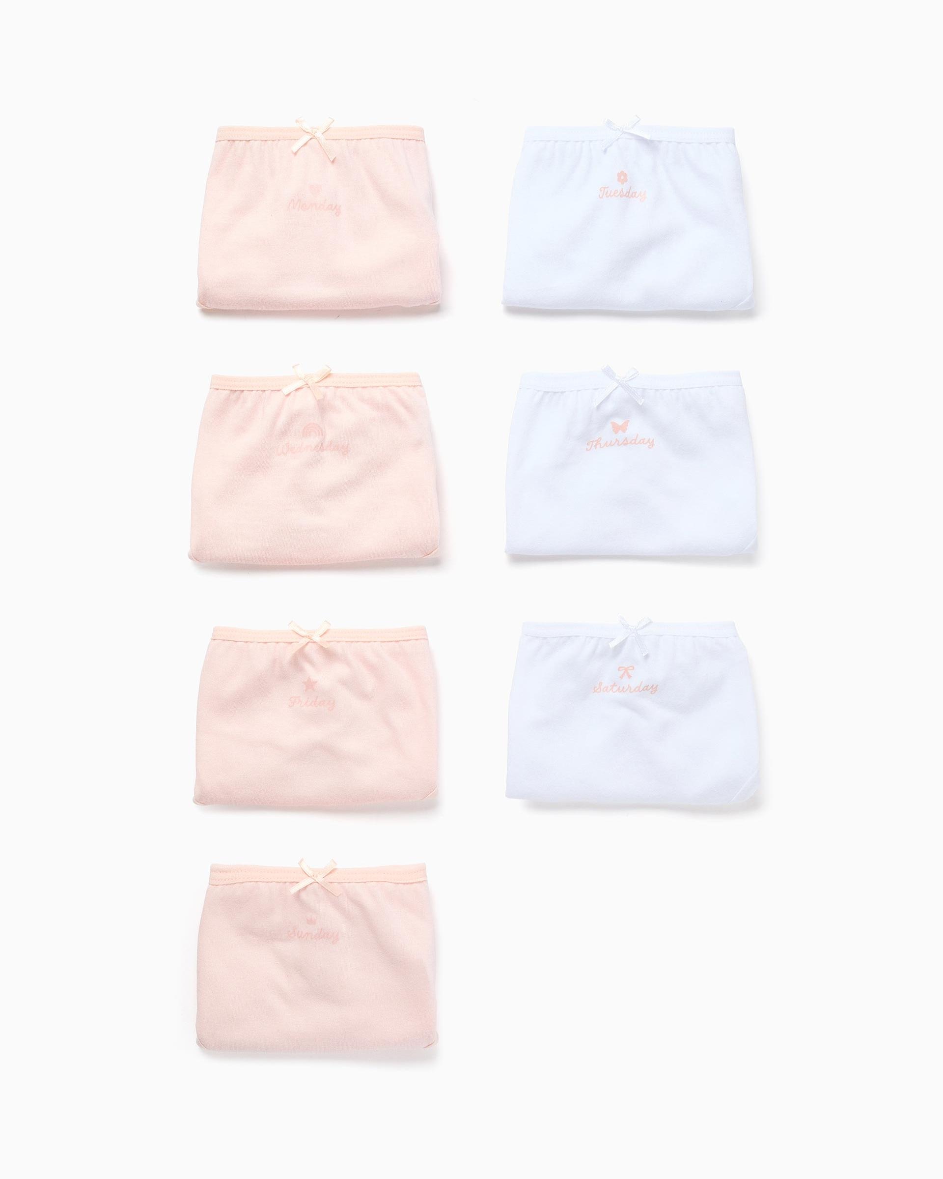 Imagen 0 de Pack de 7 bragas de niña 100% algodón y con estampado Multicolor