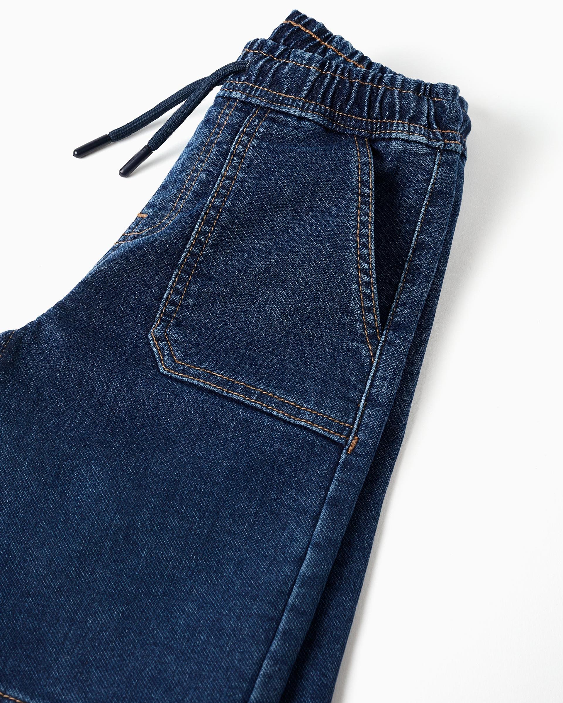 Bermuda de niño vaquera y con cordón - Zippy - Azul Azul denim-4