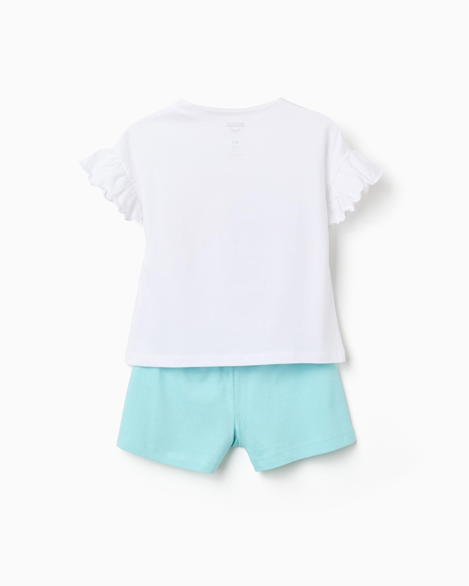 Pijama de niña 100% algodón y con estampado hello kitty - Zippy - Blanco Blanco-3