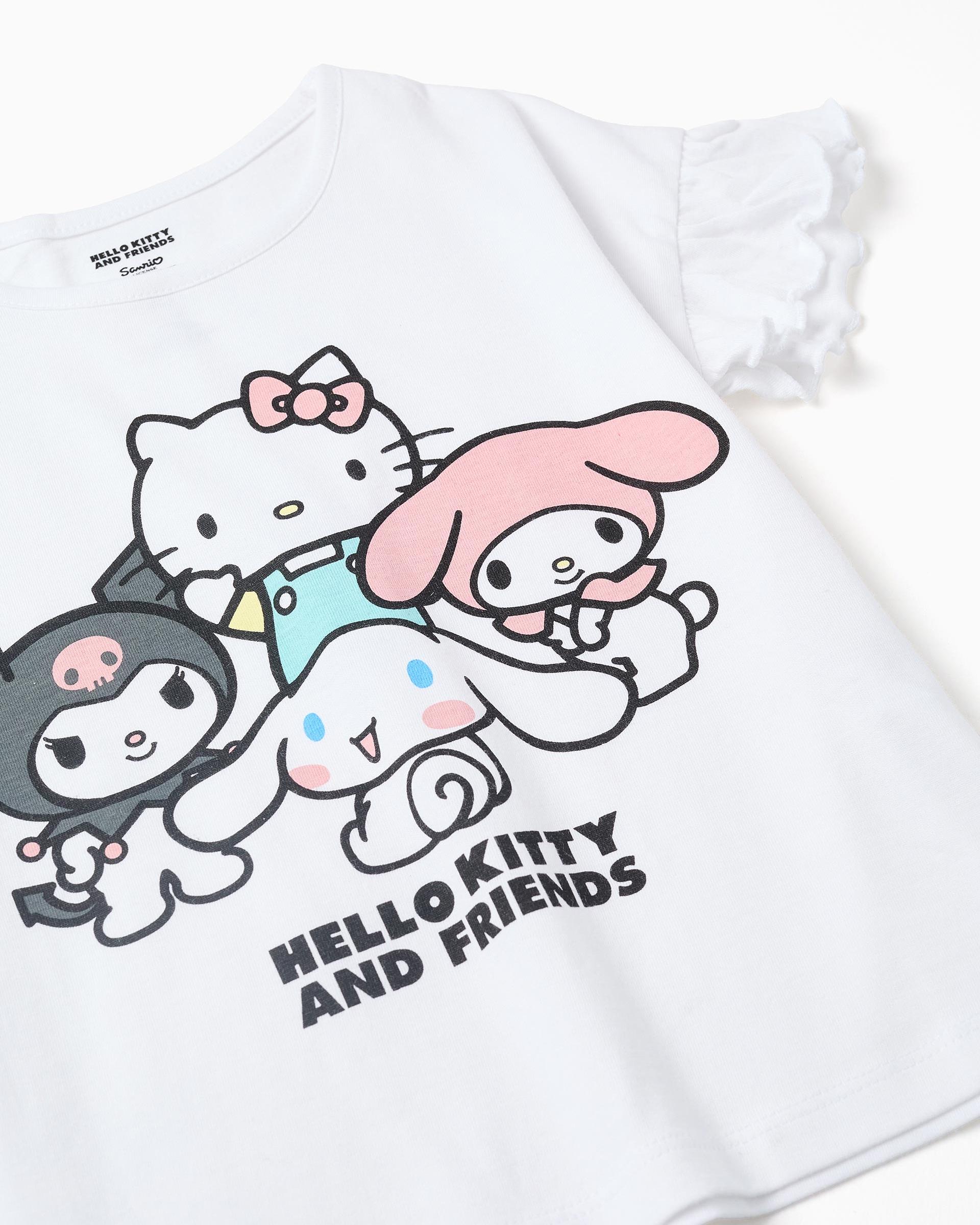 Pijama de niña 100% algodón y con estampado hello kitty - Zippy - Blanco Blanco-2