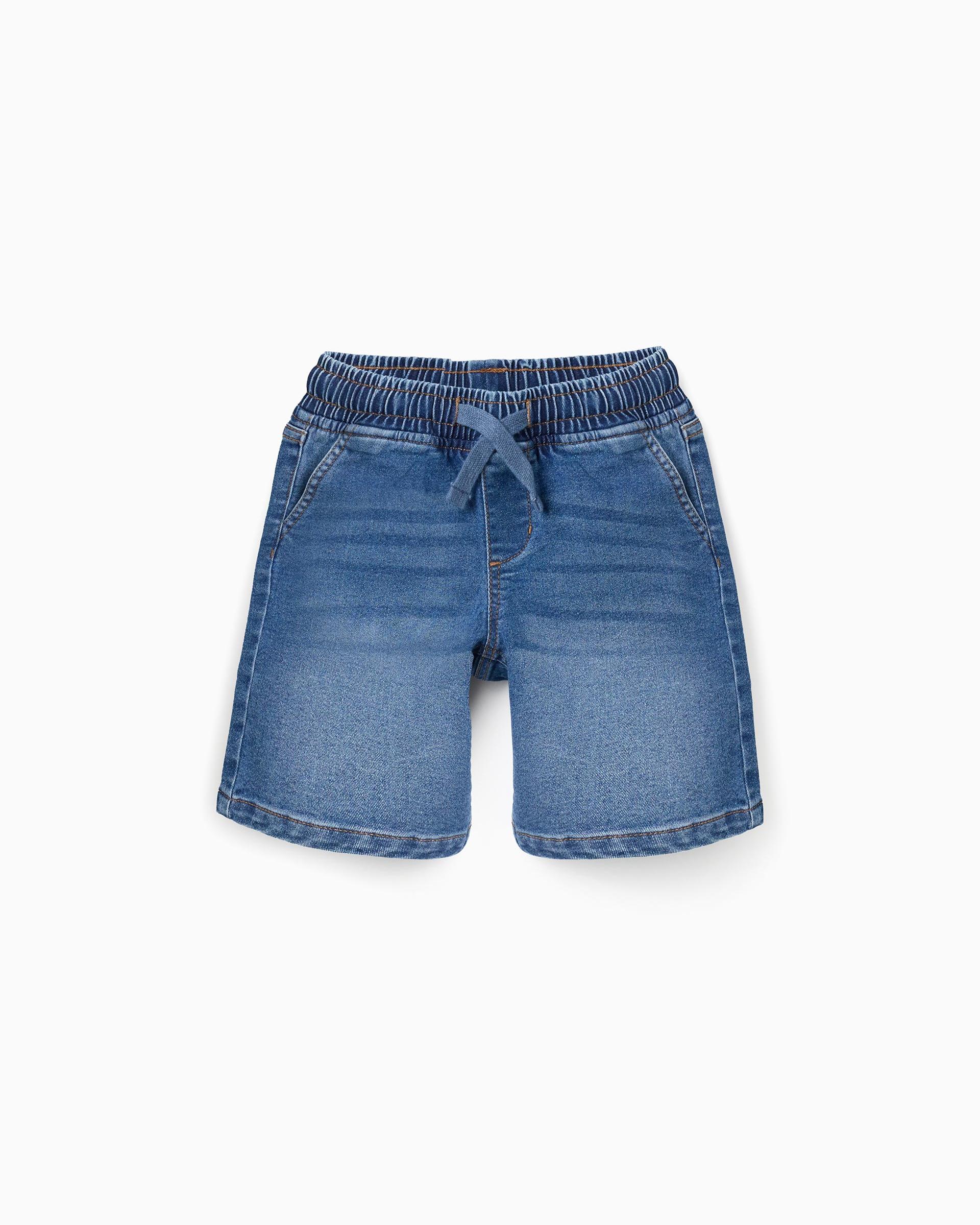 Bermuda de niño con cordón y cintura elástica - Zippy - Azul Azul-1