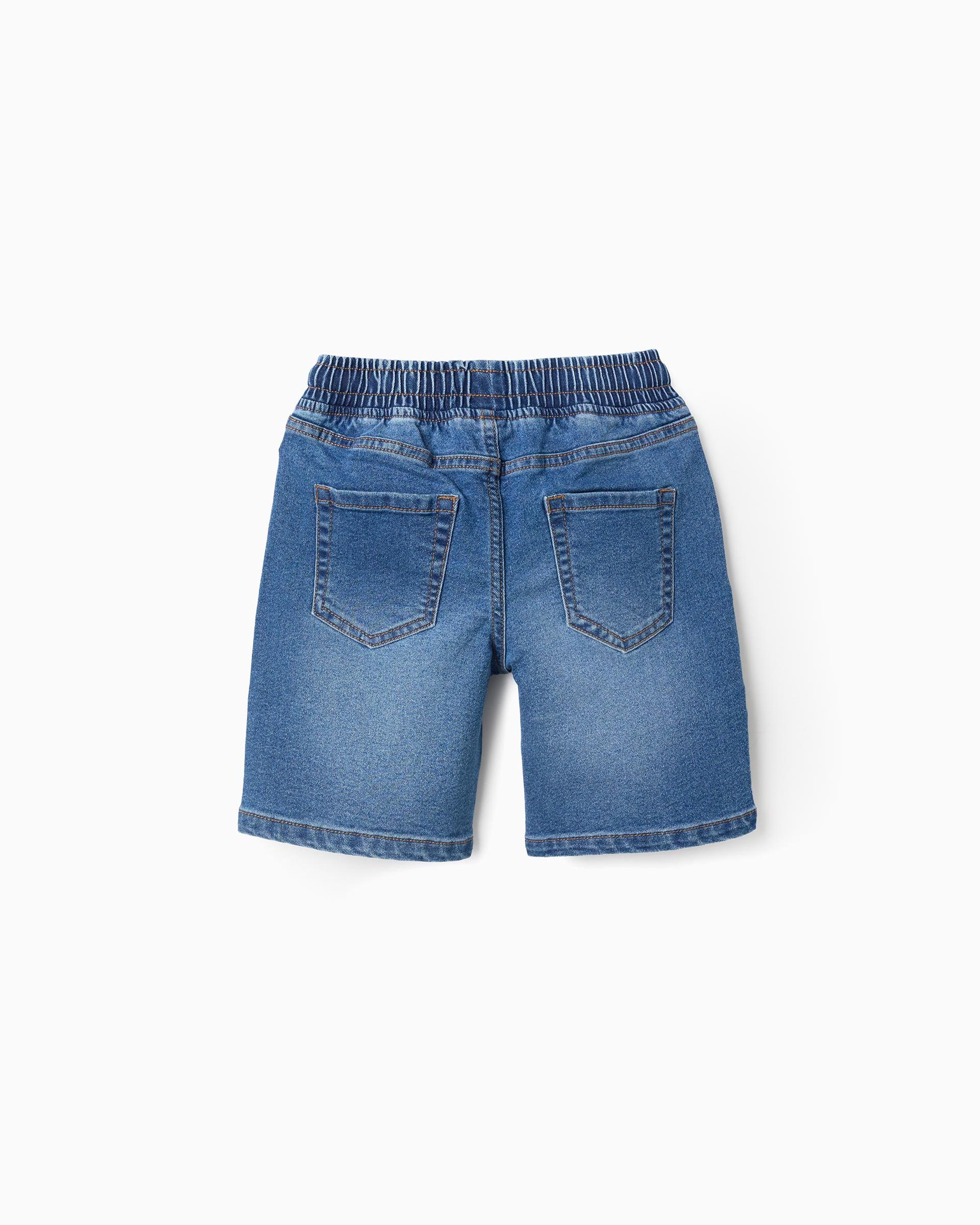 Bermuda de niño con cordón y cintura elástica - Zippy - Azul Azul-3