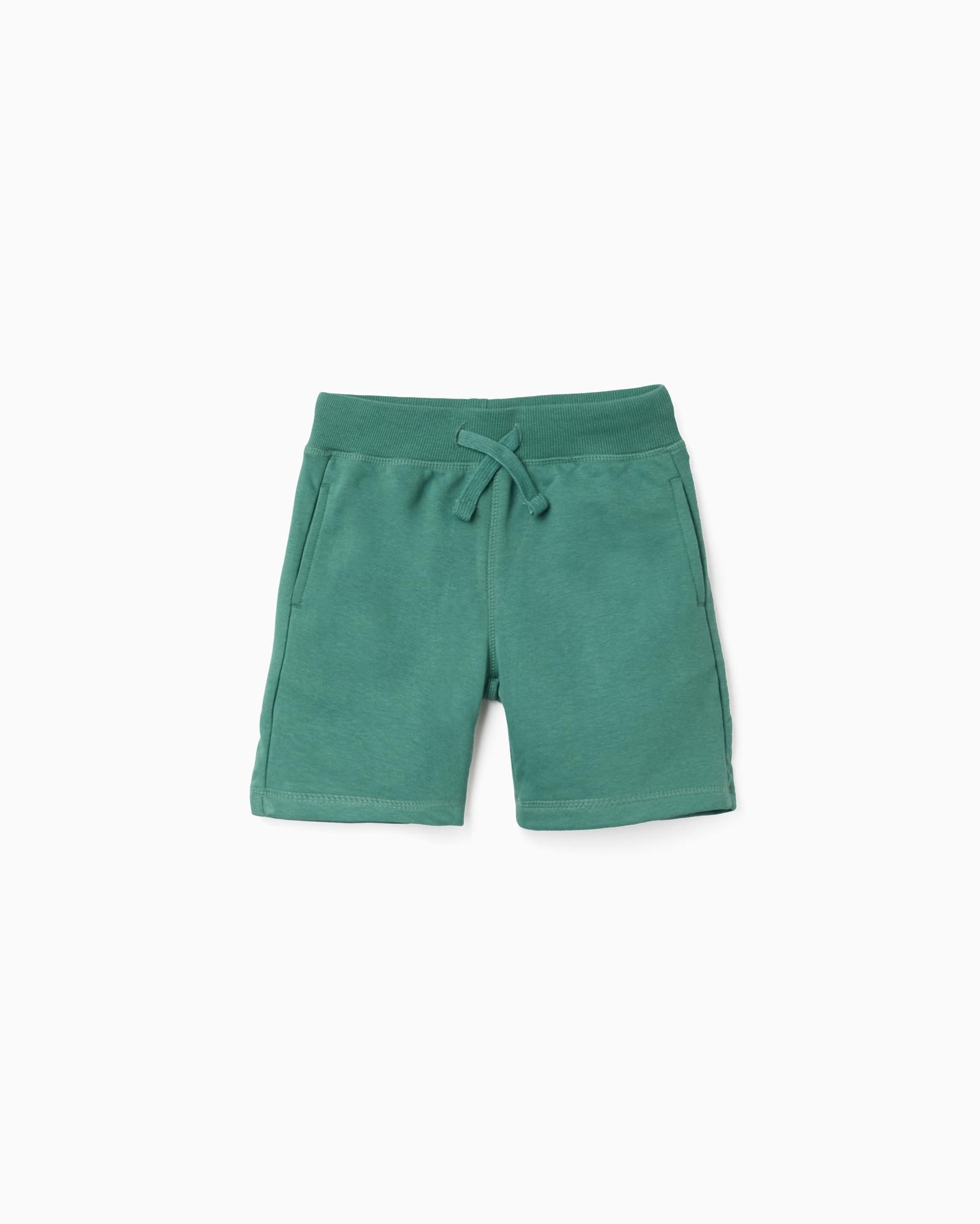 Bermuda de niño con cordón y bolsillos - Zippy - Azul marino Verde oscuro-1