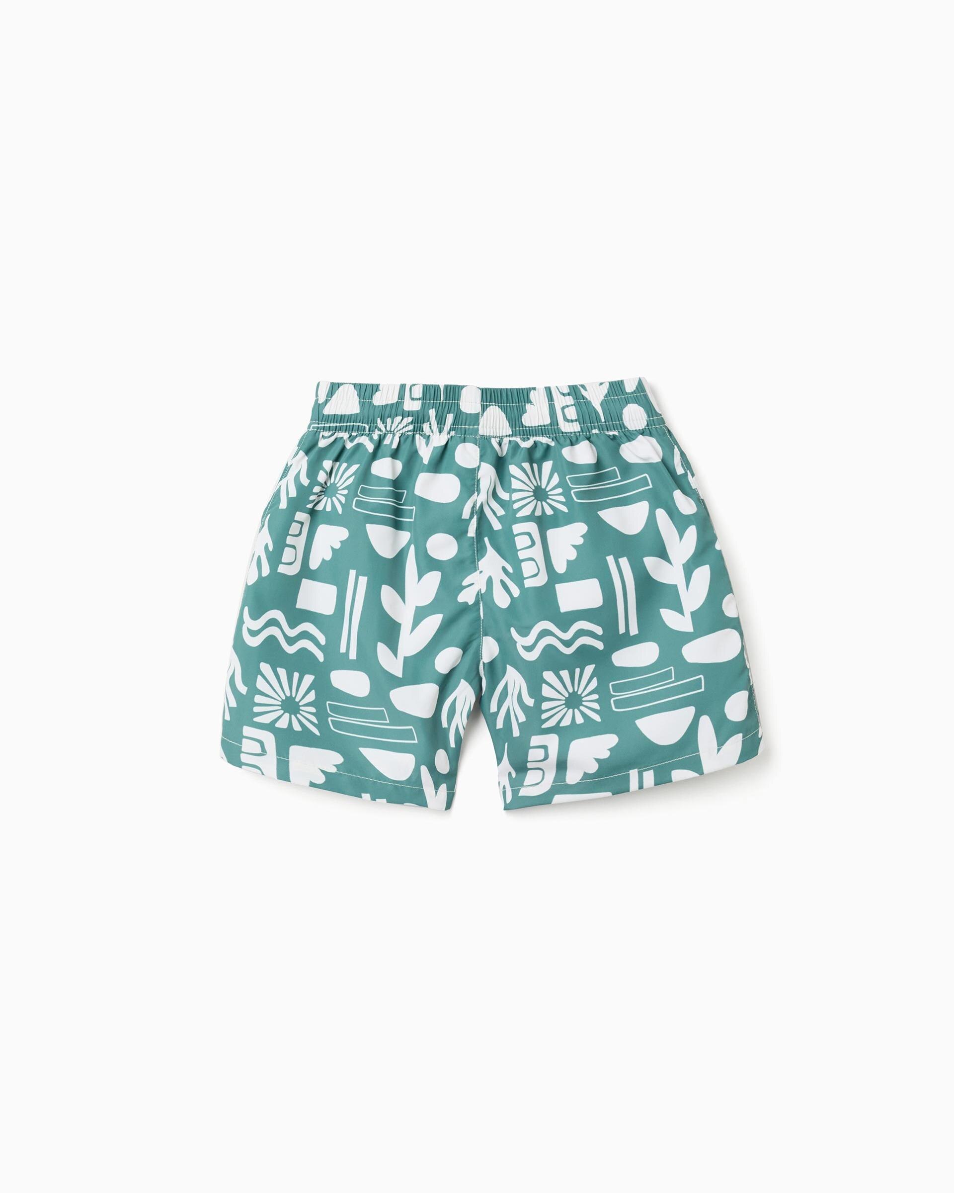 Pack de 2 bañadores de niño con estampado y cordón - Zippy - Verde oscuro Verde oscuro-3