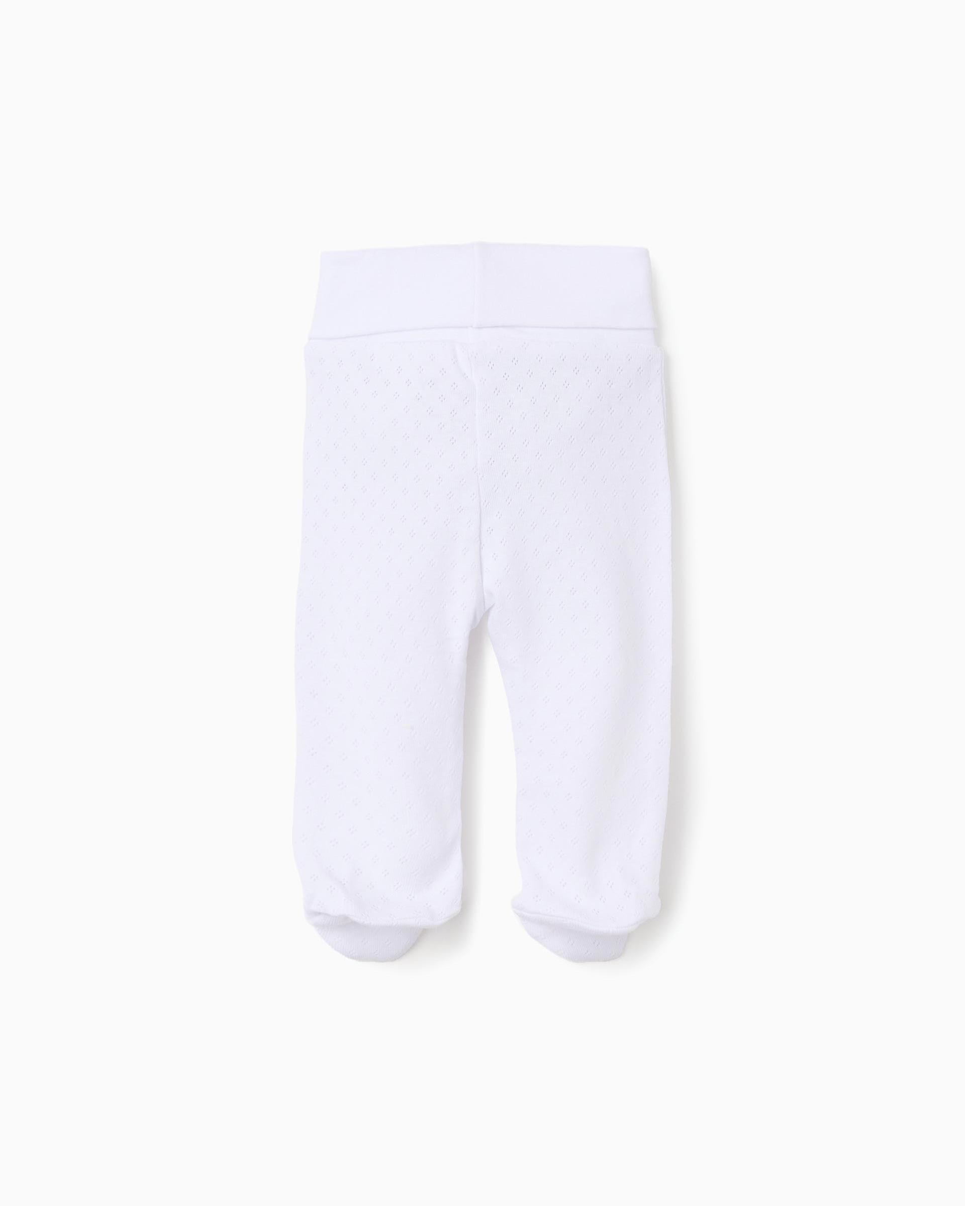 Imagen 3 de Pack de 4 polainas de bebé niña 100% algodón y con pies - Zippy - Blanco Blanco
