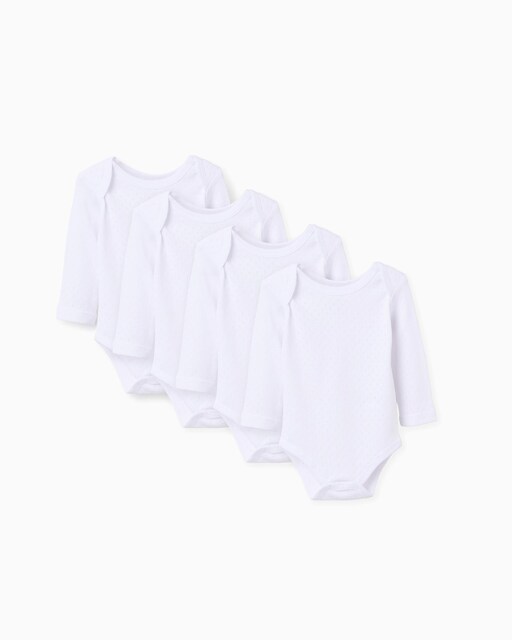 Imagen 0 de Body interior de bebé niña 100% algodón en pointelle