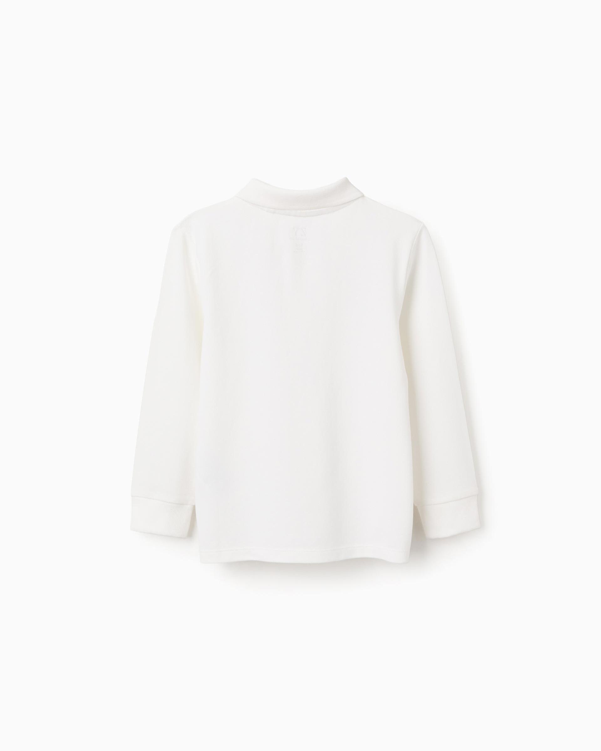Polo de niño de piqué 100% algodón - Zippy - Blanco Blanco-3